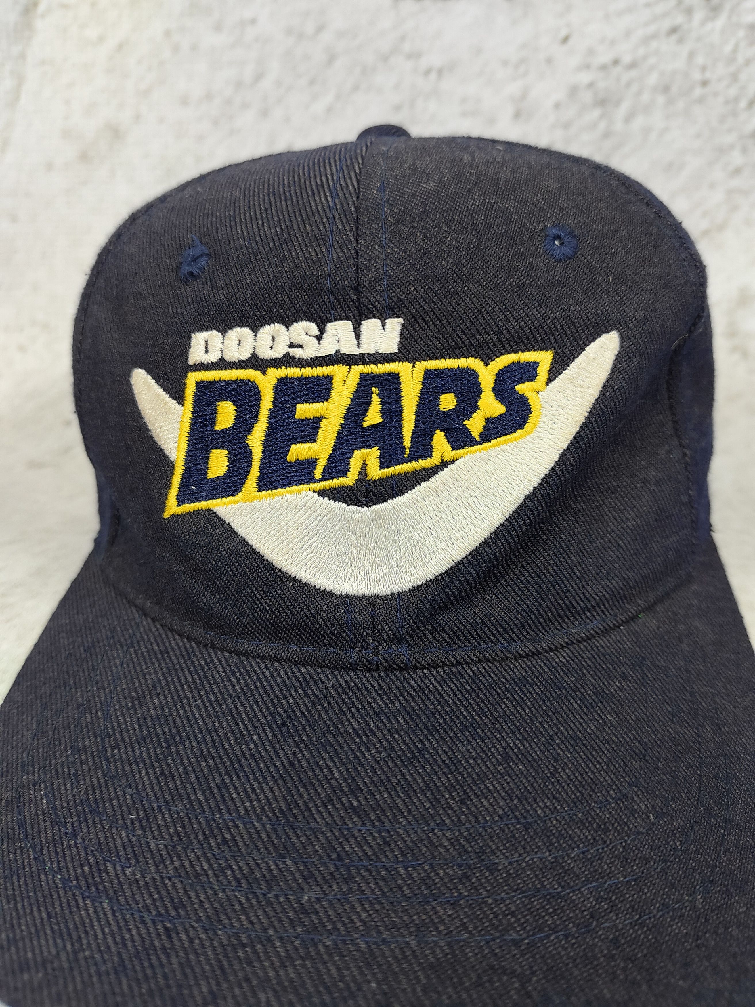 MLB 90s Doosan Bears- Embroidered Logo Navy Korean Baseball Cap Size ONE SIZE - 3 Thumbnail