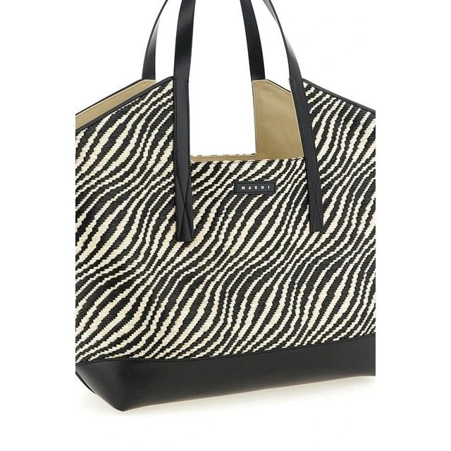 Marni MARNI Waves Black Tote Bag New Size ONE SIZE - 4 Thumbnail