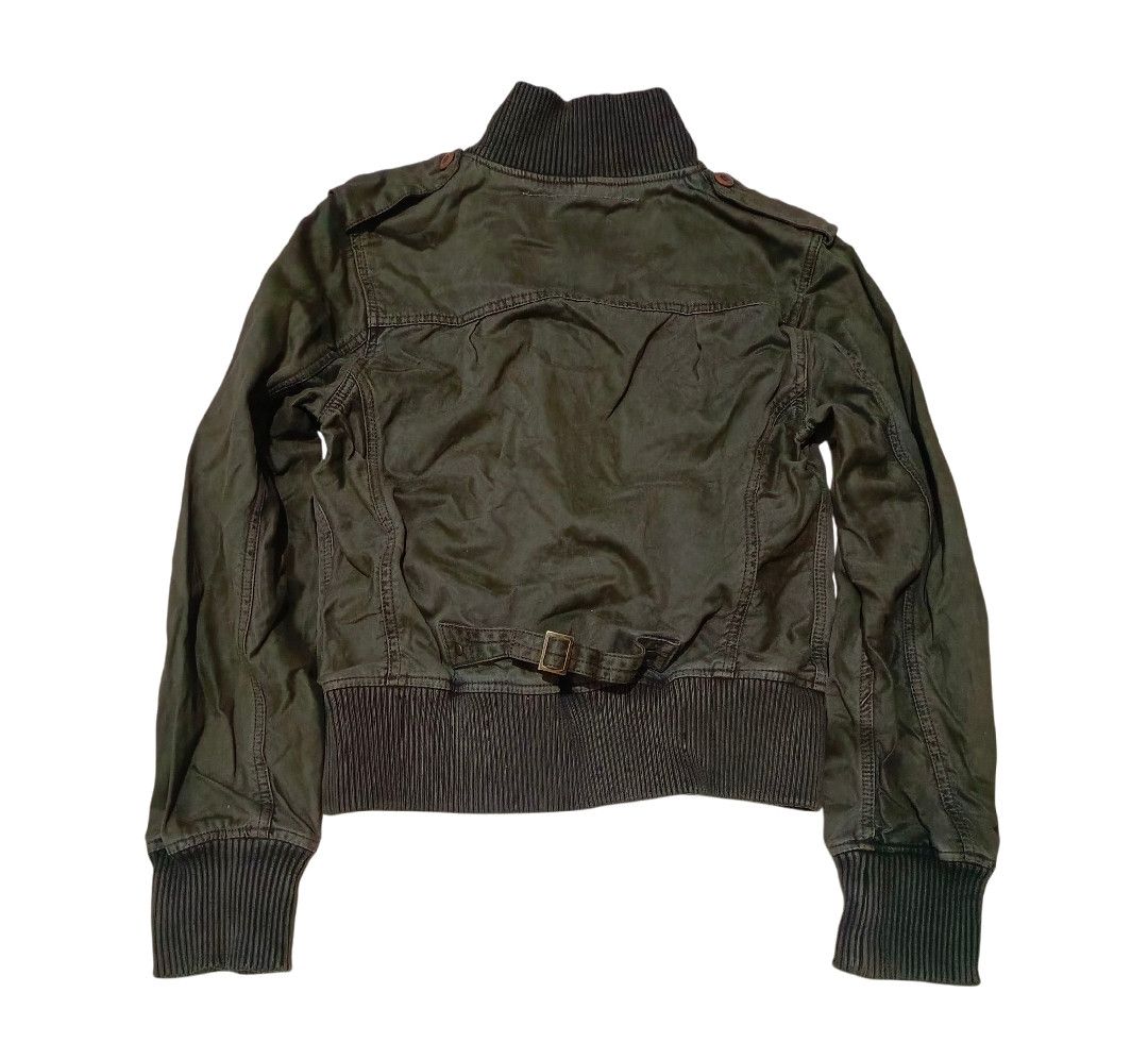 If Six Was Nine × Vintage 🇯🇵💥 Royal Blue Windproof Smock Olive Crop Bomber Jacket Size M / US 6-8 / IT 42-44 - 2 Thumbnail