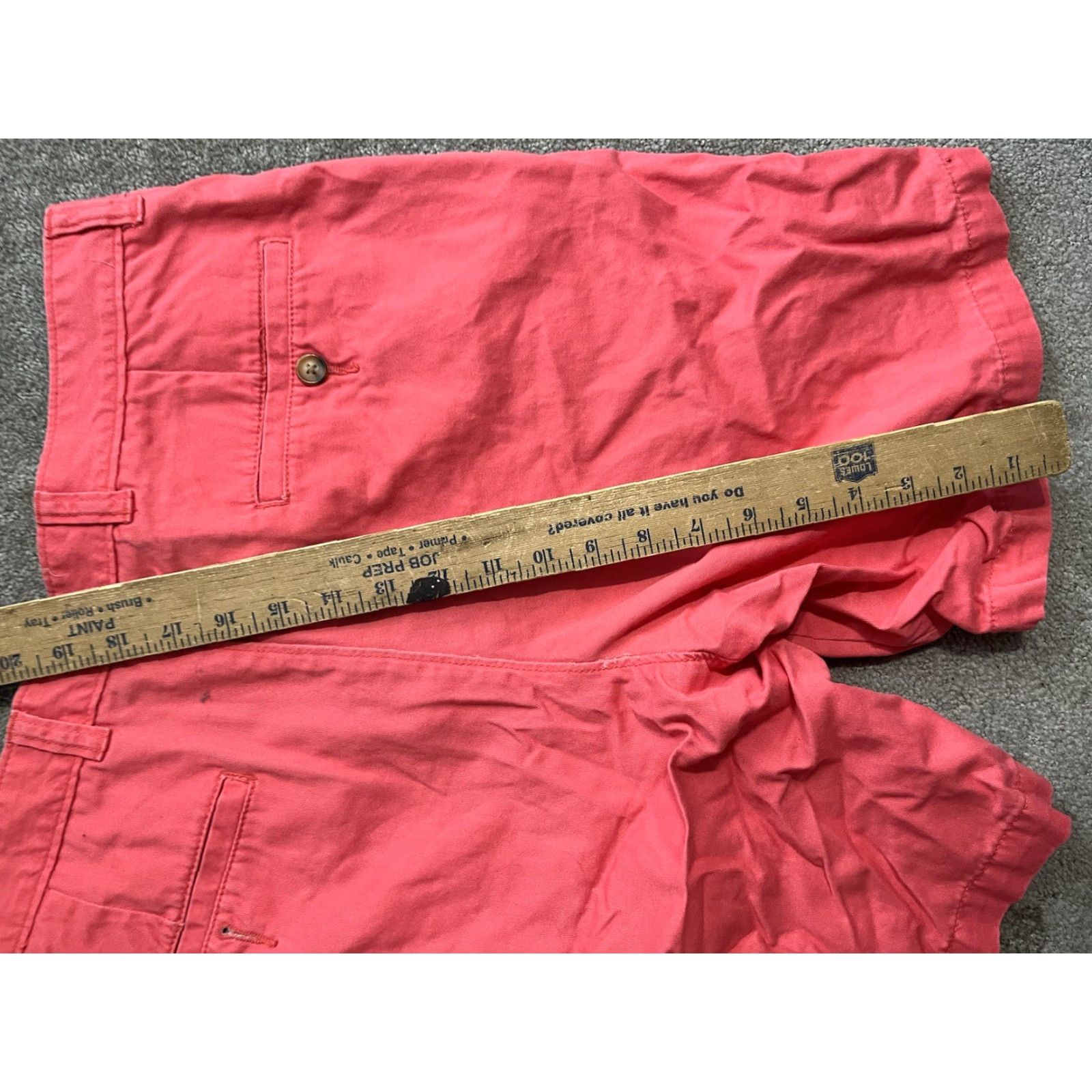 Club Room Club Room Chino Shorts Bermuda Mens Slim/Classic Fit Zip Pockets Salmon Size 34 Size US 34 / EU 50 - 4 Thumbnail