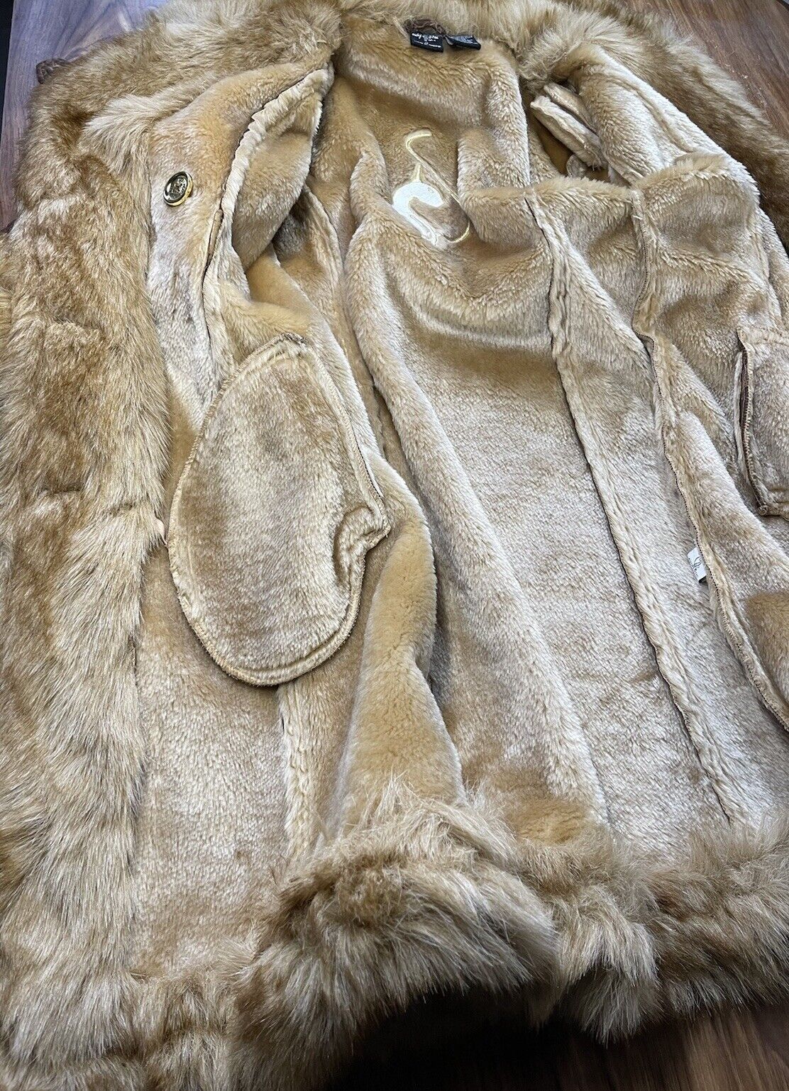 Phat Farm Baby Phat Brown Faux Fur Women’s Vtg Coat - Size Large Size L / US 10 / IT 46 - 17 Thumbnail