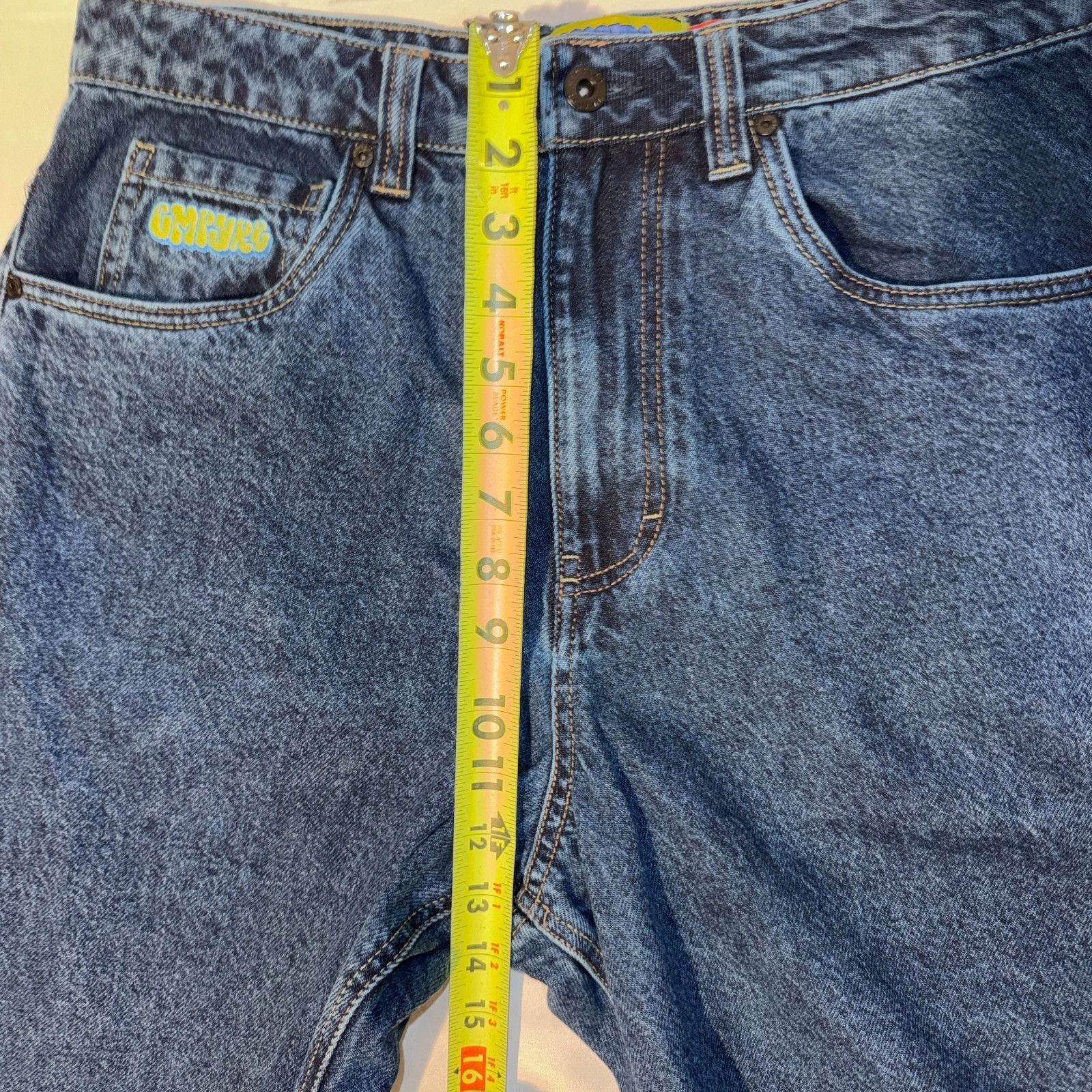Empyre Empyre Jeans Mens 30x26 Blue Embriodered Pockets Baggy Easy Size US 30 / EU 46 - 11 Thumbnail