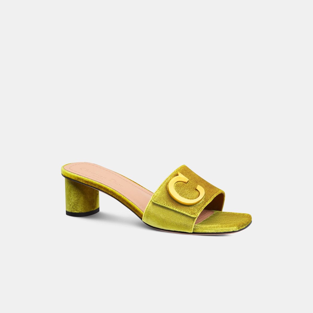 Dior o1w1db11024 C'Est Dior Heeled Slide in Lime Yellow Size US 10 / IT 40 - 2 Thumbnail
