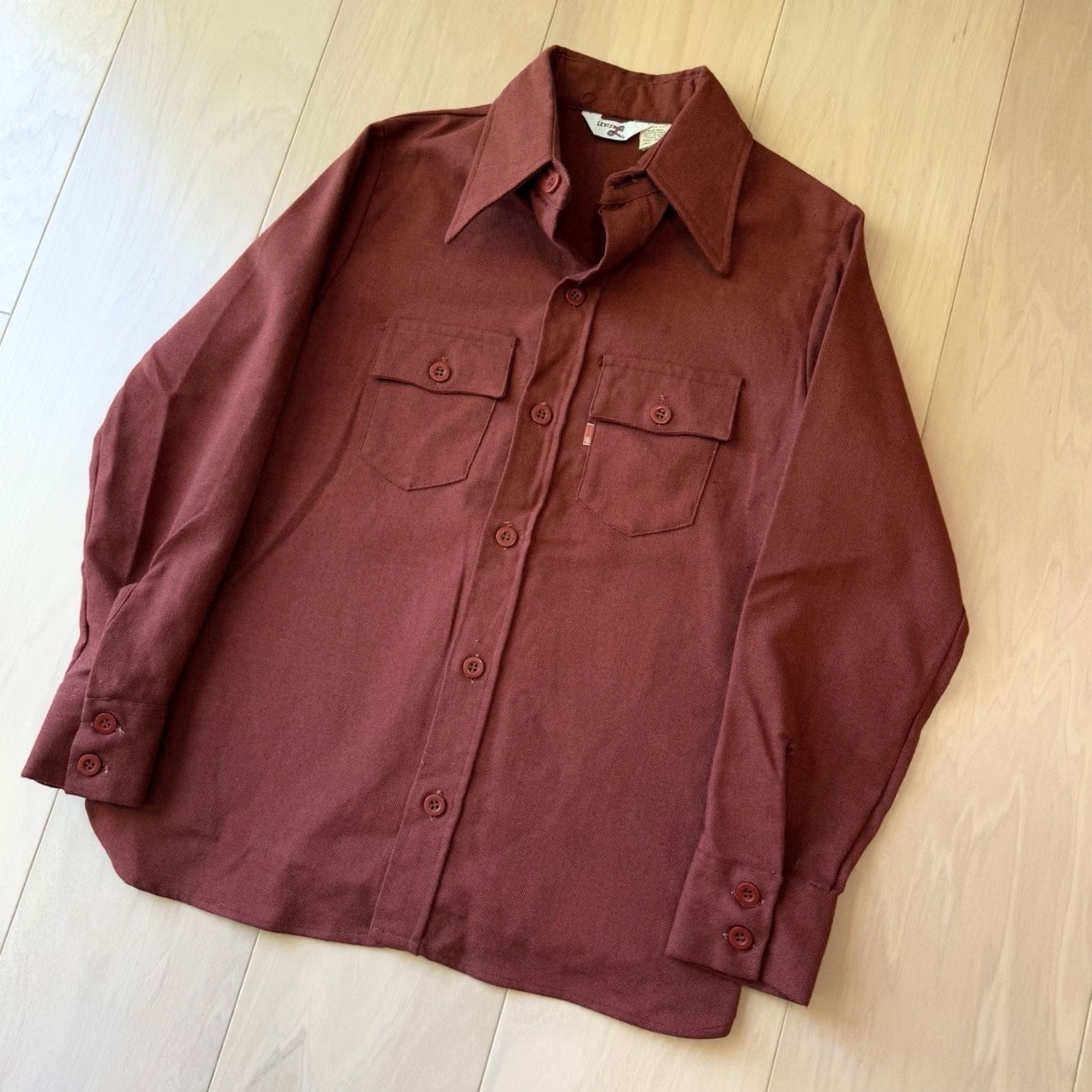 Levi's VINTAGE Levi's Shirt Women's Small Rust Red Long Sleeve Button Up Workwear Size S / US 4 / IT 40 - 8 Thumbnail