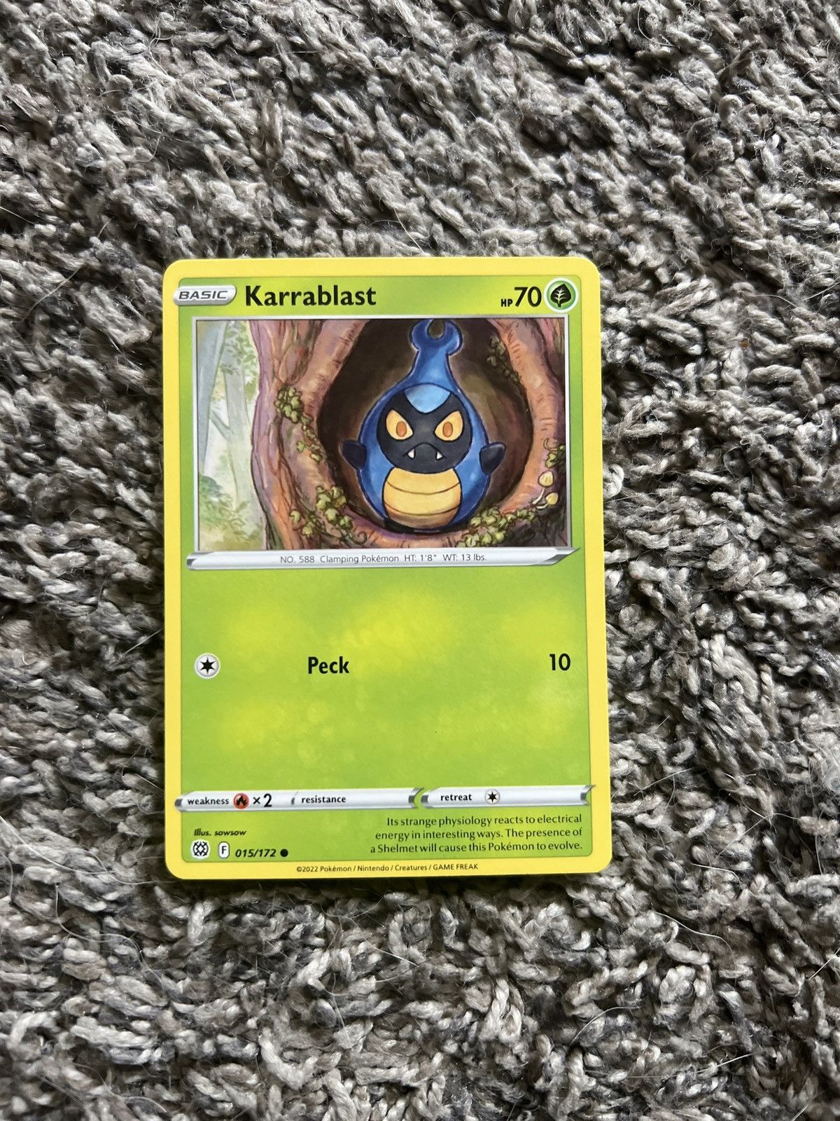 Hypebeast × Nintendo × Pokemon 2022 Pokémon Karrablast Basic Card Size ONE SIZE - 1 Thumbnail