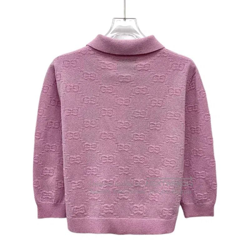 Gucci Gucci Pink logo jacquad full printed wool lapel single-bre Size S / US 4 / IT 40 - 2 Thumbnail