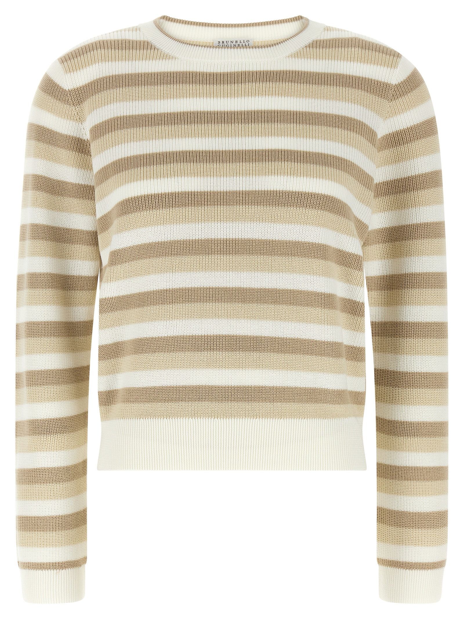 Brunello Cucinelli Striped cotton sweater Size XS / US 0-2 / IT 36-38 - 1 Thumbnail
