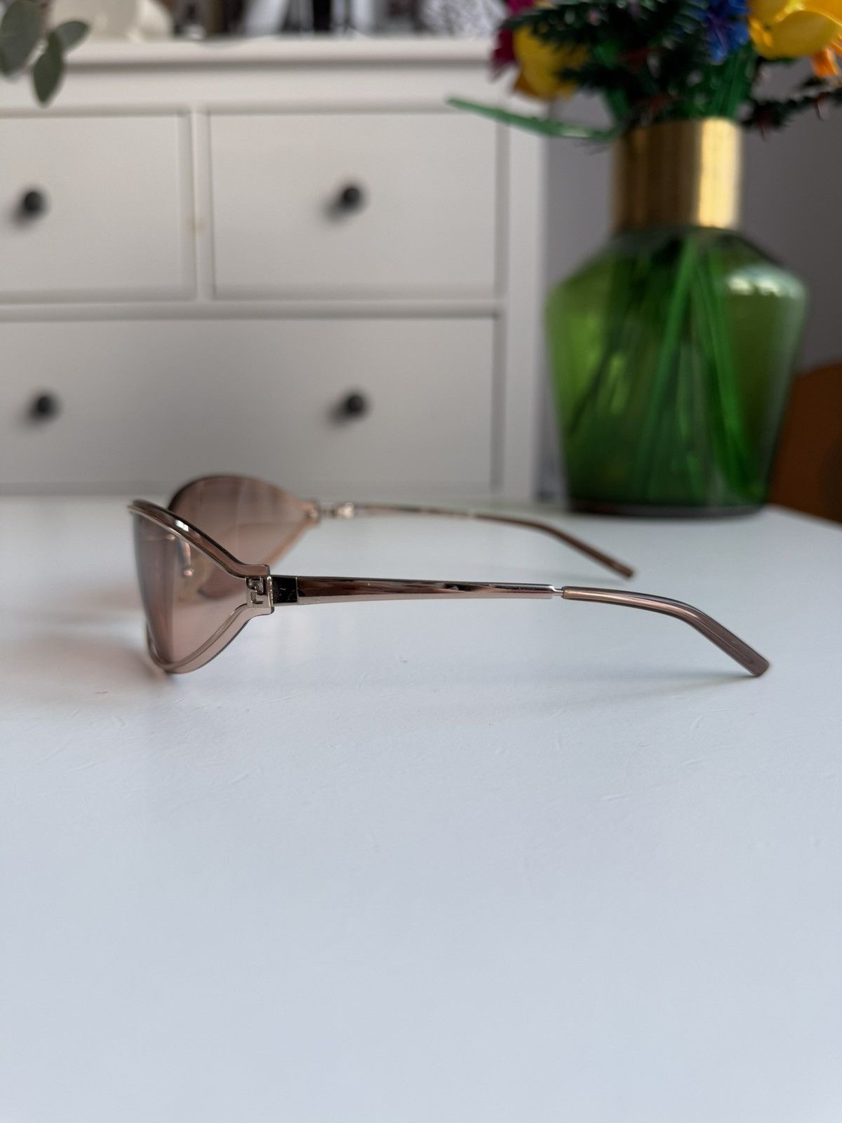 Fendi × Vintage Vintage y2k Fendi rose gold rimless sunglasses avantgarde Size ONE SIZE - 6 Thumbnail