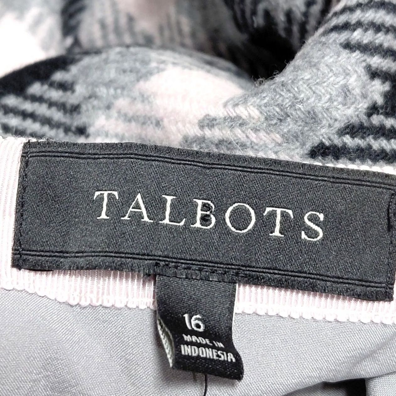 Talbots Talbots Plaid Wool Blend Skirt Lined Women Size 16 Black Size 38" / US 16 / IT 52 - 3 Thumbnail