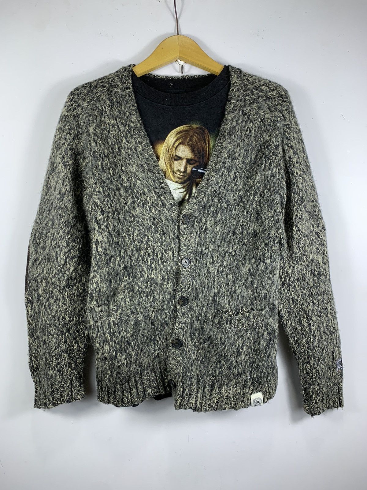 Issey Miyake × Japanese Brand Japanese Inherit Wool cardigan Kurt Cobain Grunge style Size US M / EU 48-50 / 2 - 2 Thumbnail