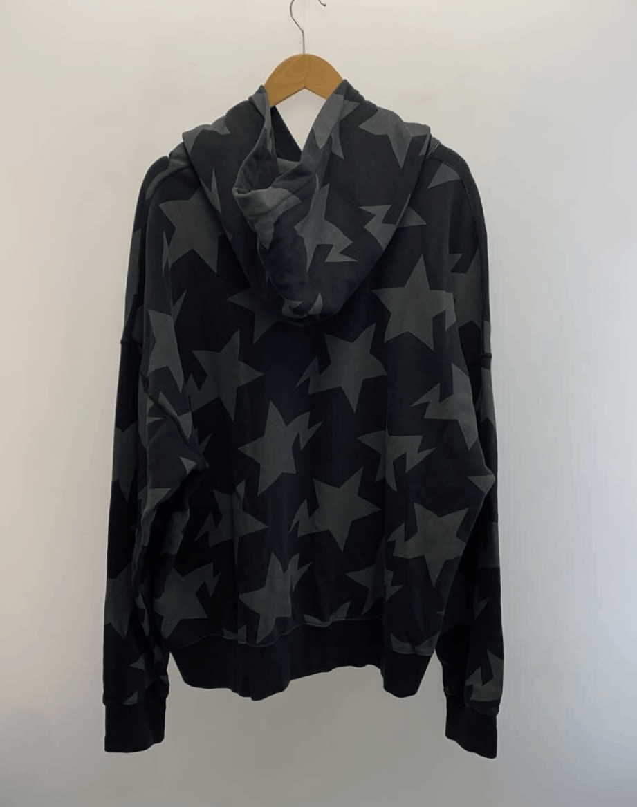 Bape Bape Black Gray Star Pattern Pullover Hoodie Size US XL / EU 56 / 4 - 2 Thumbnail