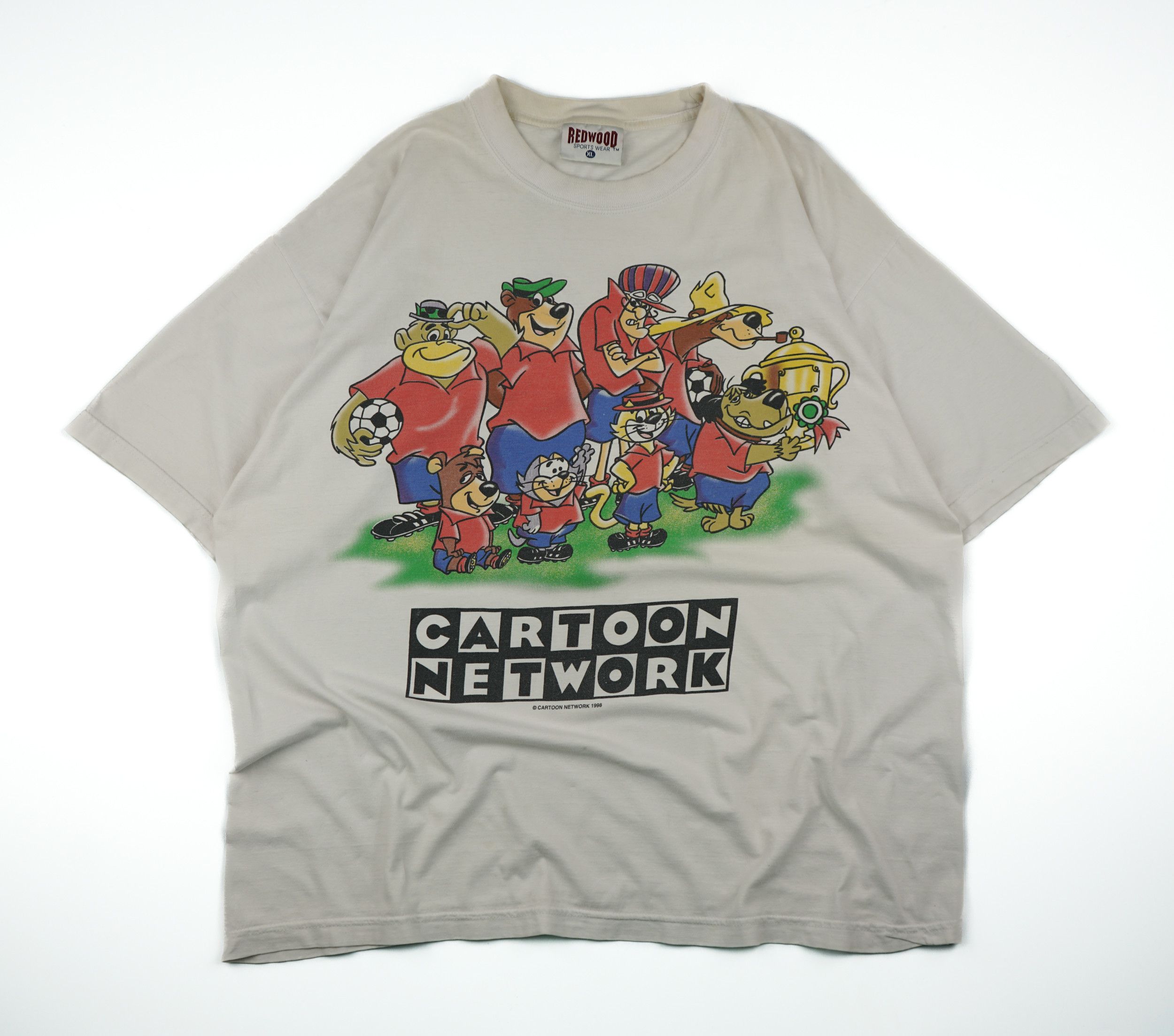image of Cartoon Network x Movie Vintage 1998 Hanna Barbera Characters T Shirt in White, Men's (Size XL)