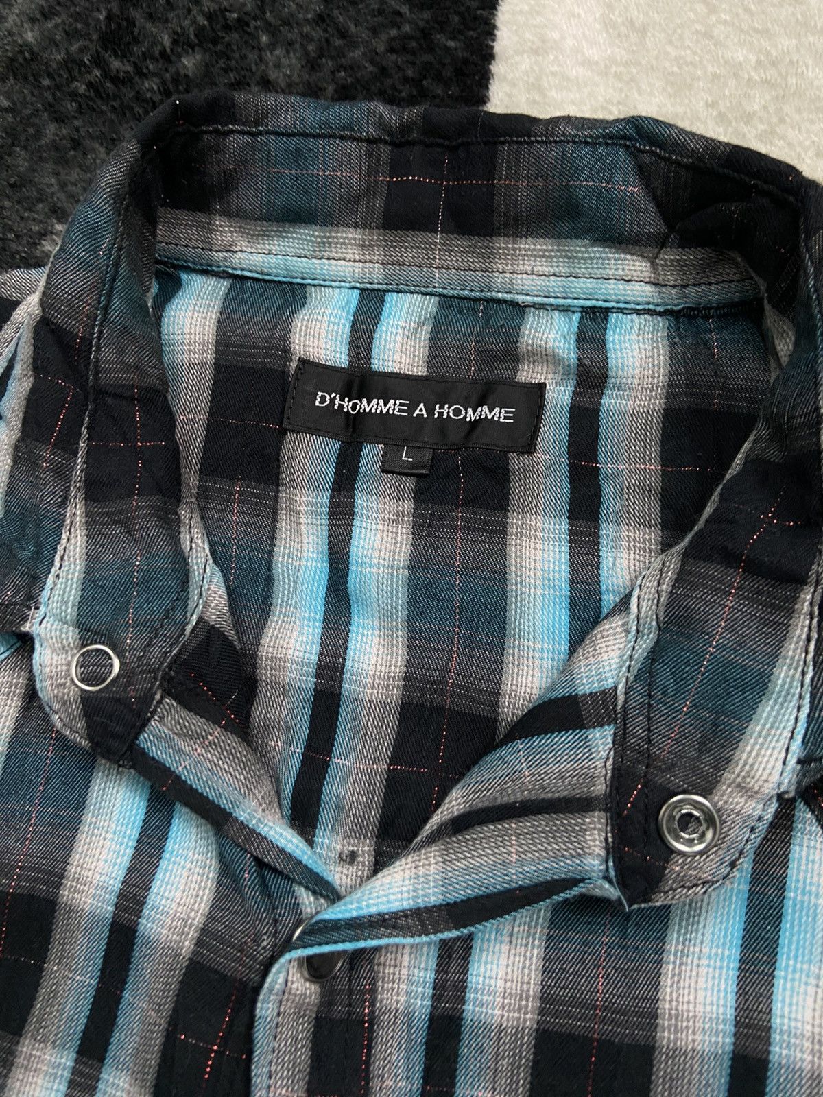 Japanese Brand 2000s D'Homme A Homme Shadowplaid Grunge Size US L / EU 52-54 / 3 - 6 Thumbnail