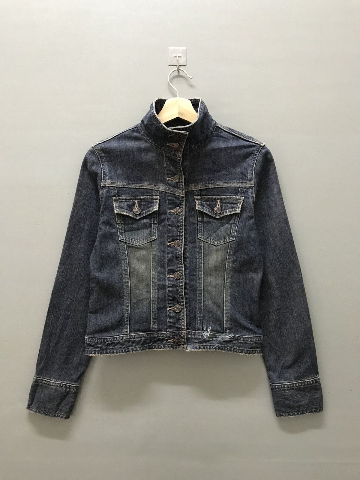 image of Vintage Denim Jacket in Blue, Men's (Size XS)