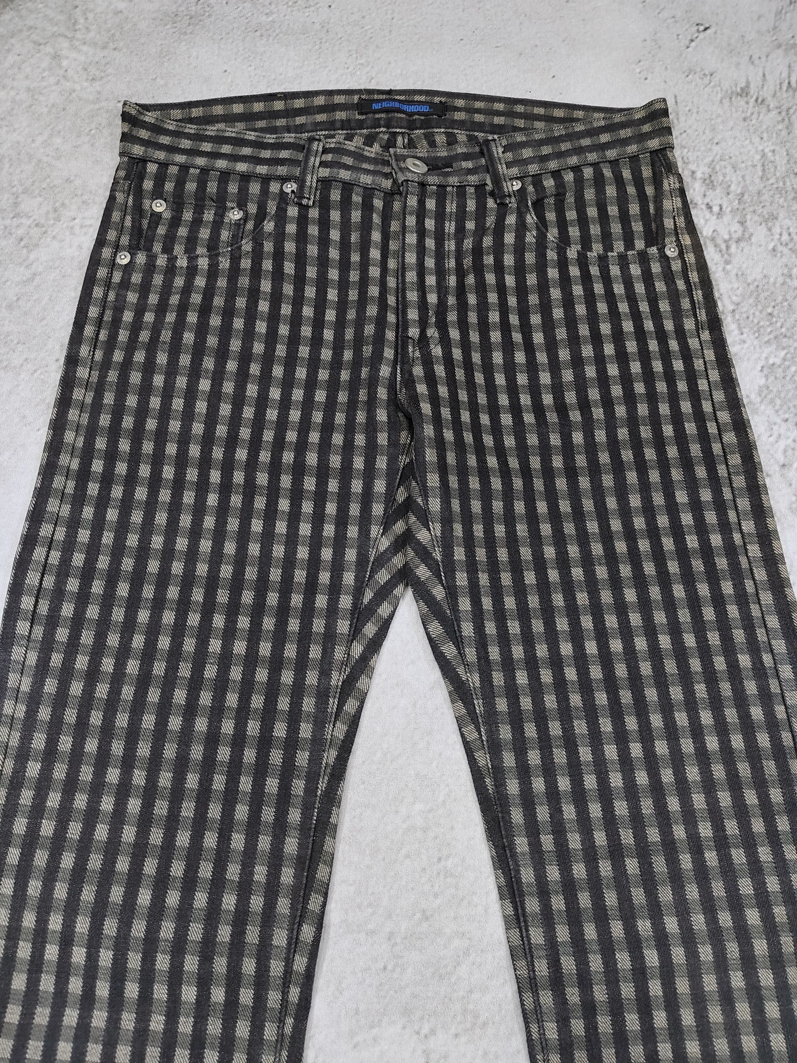 Neighborhood 2000s Neighborhood- Grunge Punk Rock Monochrome Plaid Jeans Size US 30 / EU 46 - 3 Thumbnail