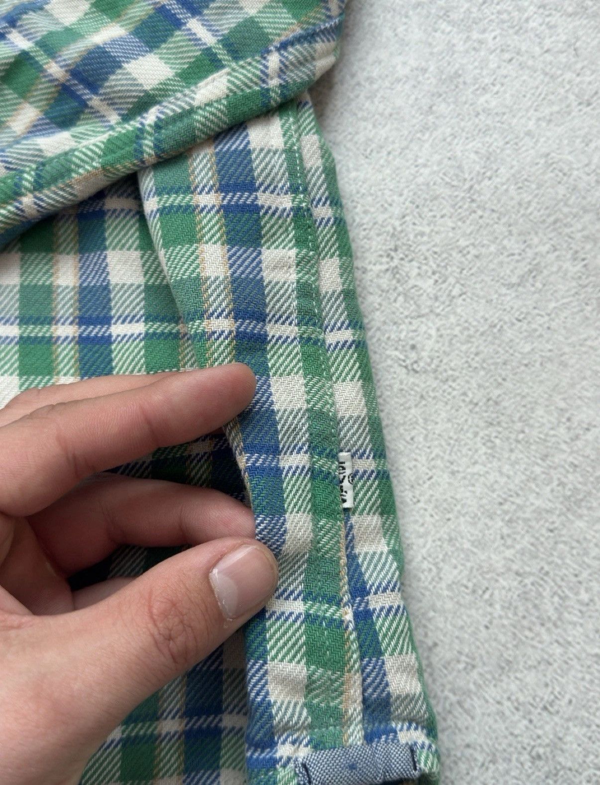 Levi's Vintage Levis Retro Checked Green Blue Button Up Shirt Men Size US XL / EU 56 / 4 - 5 Thumbnail