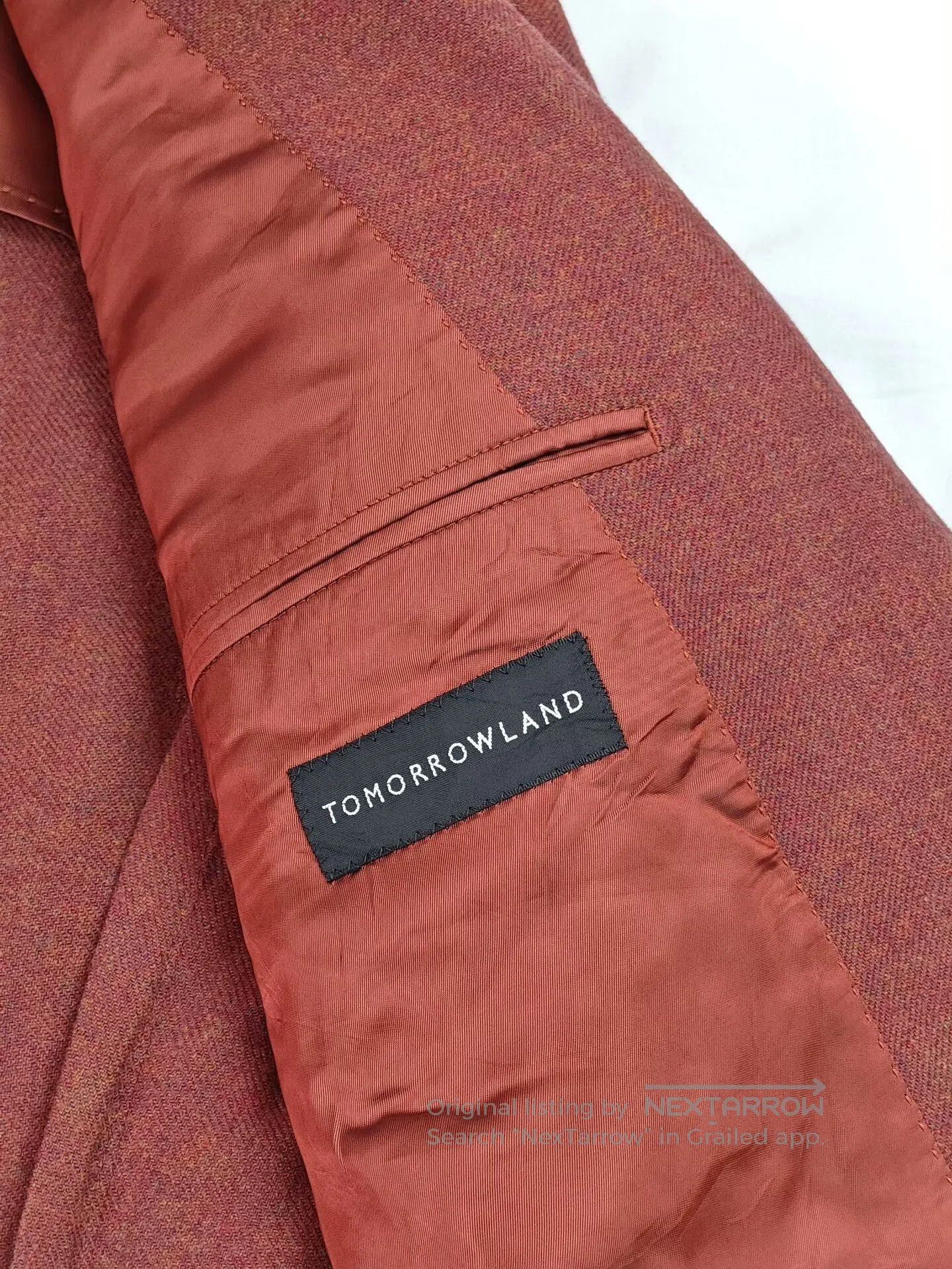 Tomorrowland Red Wool-Blend Italian Suit Jacket. Size US M / EU 48-50 / 2 - 8 Thumbnail