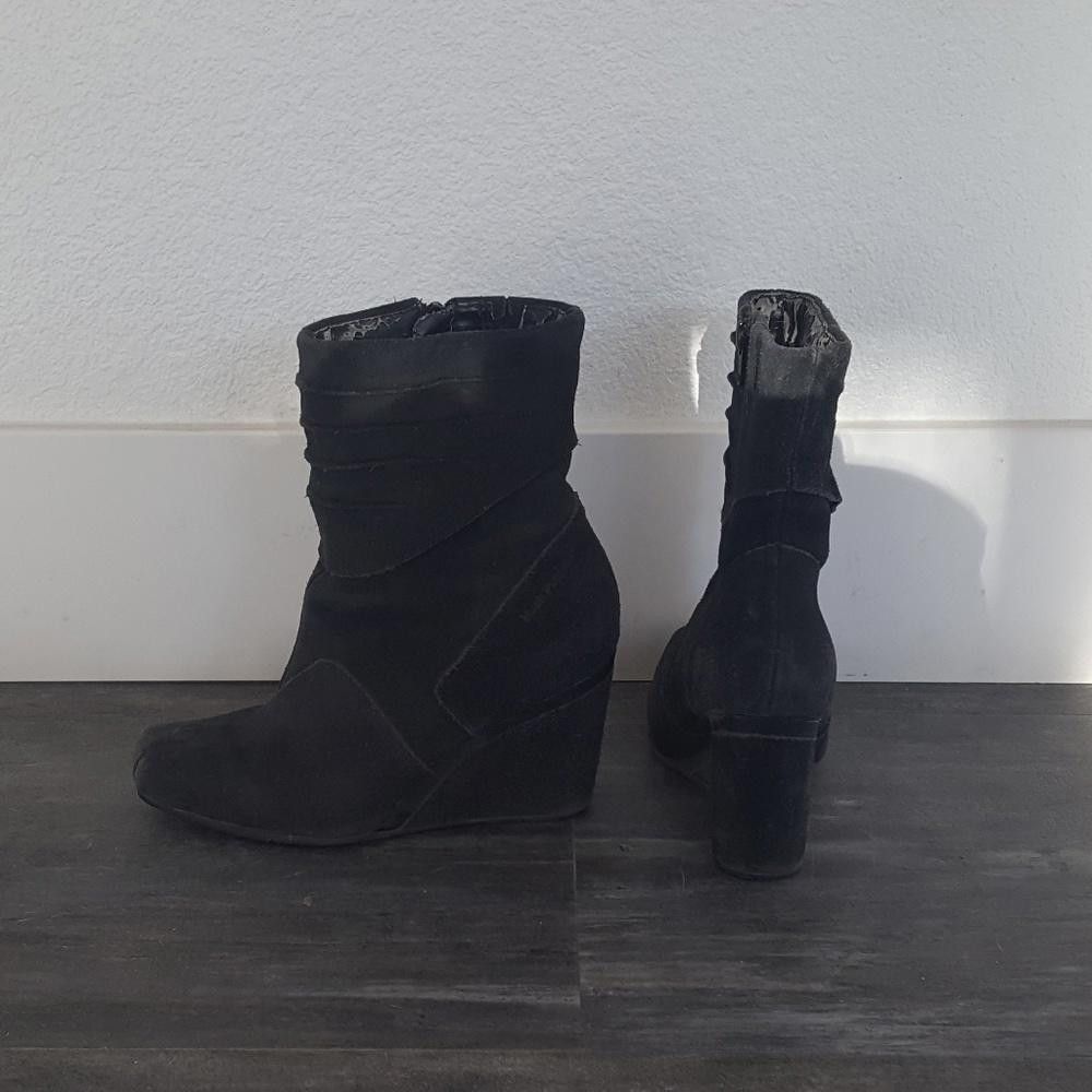 Hush Puppies Black Suede Hush Puppies Detailed Bootie Size US 6.5 / IT 36.5 - 3 Thumbnail