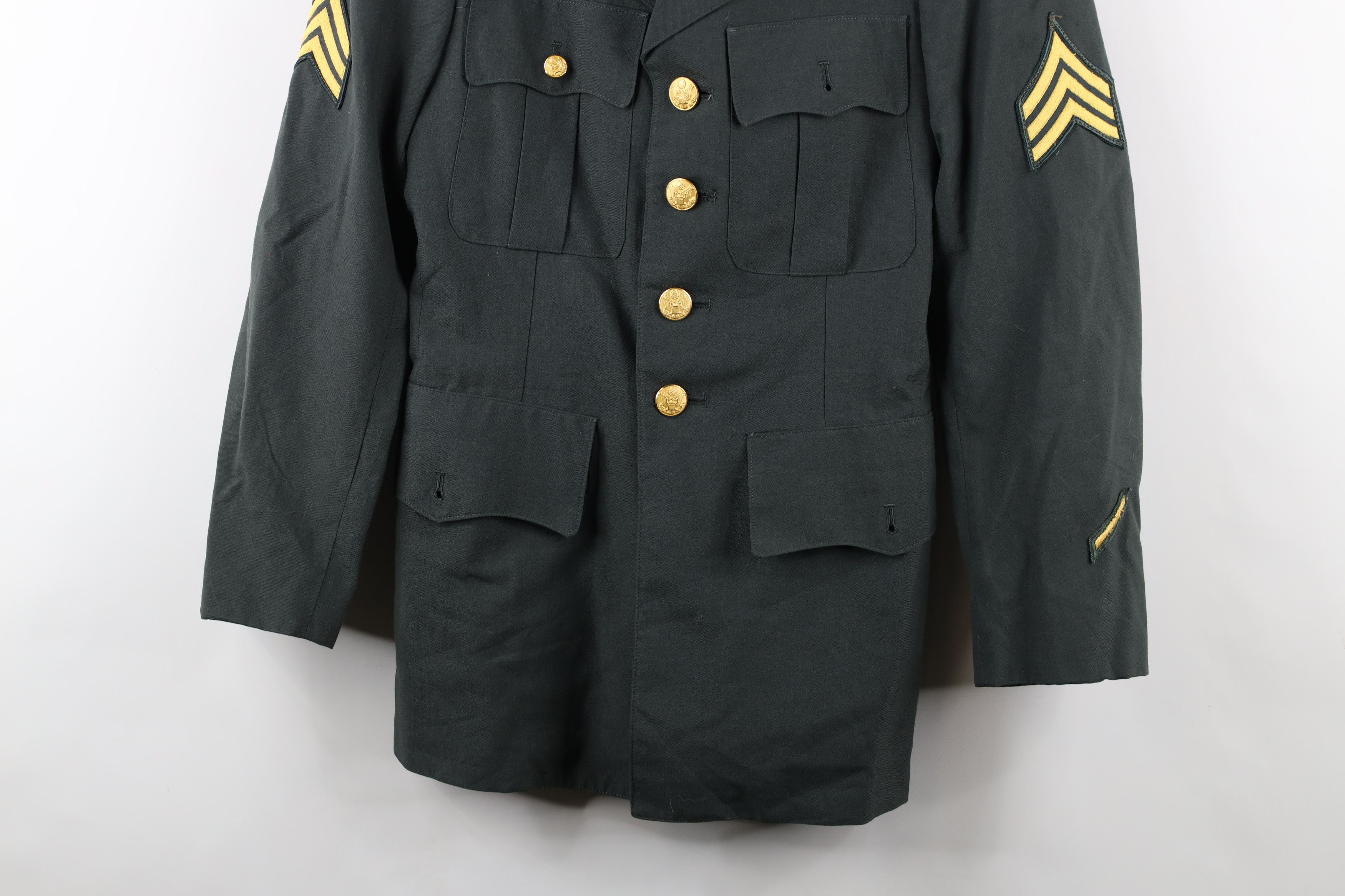 Vintage Vintage 70s Vietnam War AG-344 Officer Coat Jacket Green USA Size US L / EU 52-54 / 3 - 3 Thumbnail