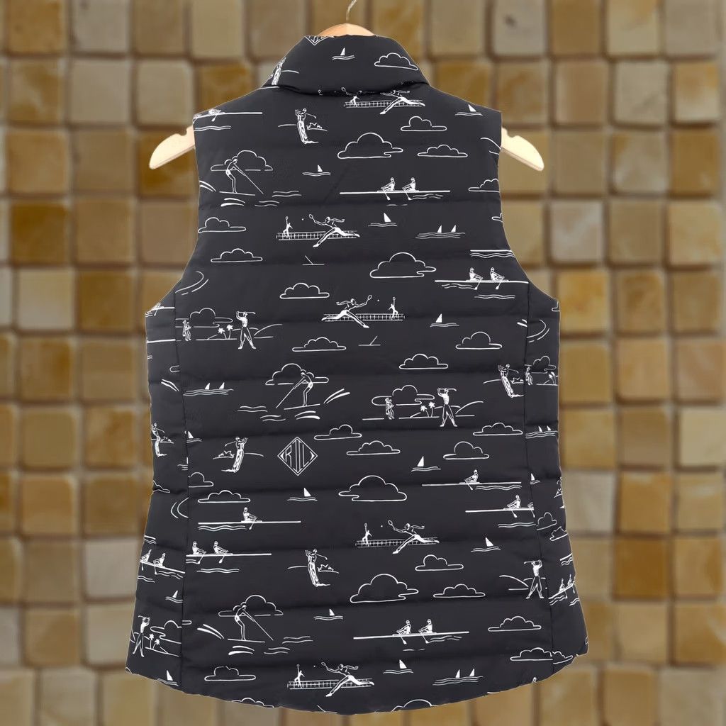 Polo Ralph Lauren Polo Ralph Lauren Women's Reversible Golf Puffer Down Vest Black/White Sz M Size M / US 6-8 / IT 42-44 - 1 Thumbnail