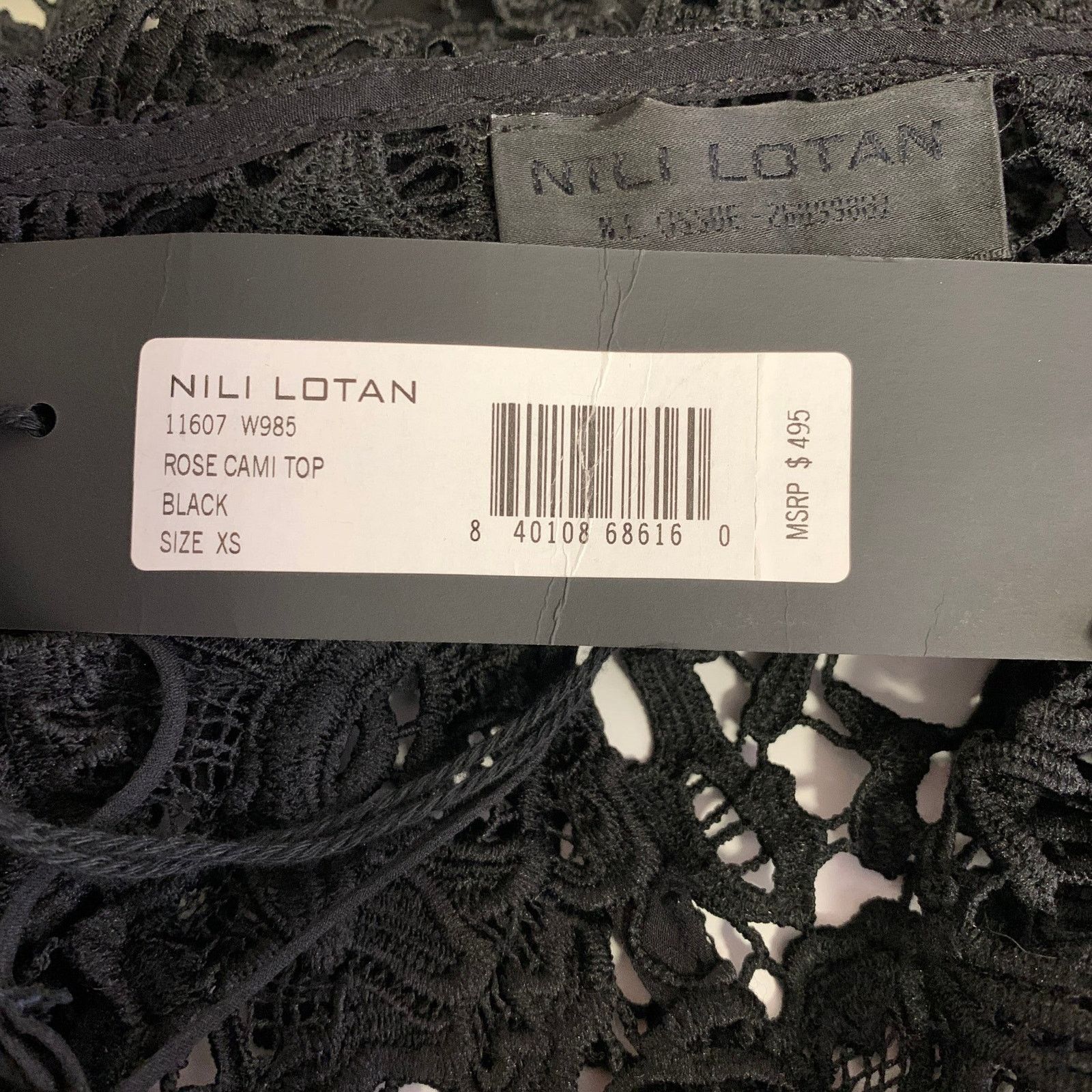 Nili Lotan NILI LOTAN Size XS Black Lace Floral Dress Top Size XS / US 0-2 / IT 36-38 - 6 Thumbnail