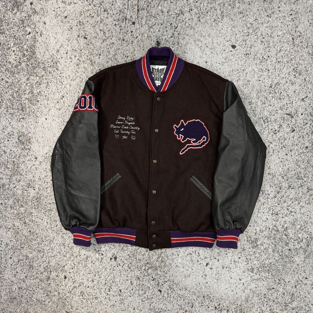 Stray Rats × Streetwear STRAY RATS 10 YEAR ANNIVERSARY VARSITY JACKET ...