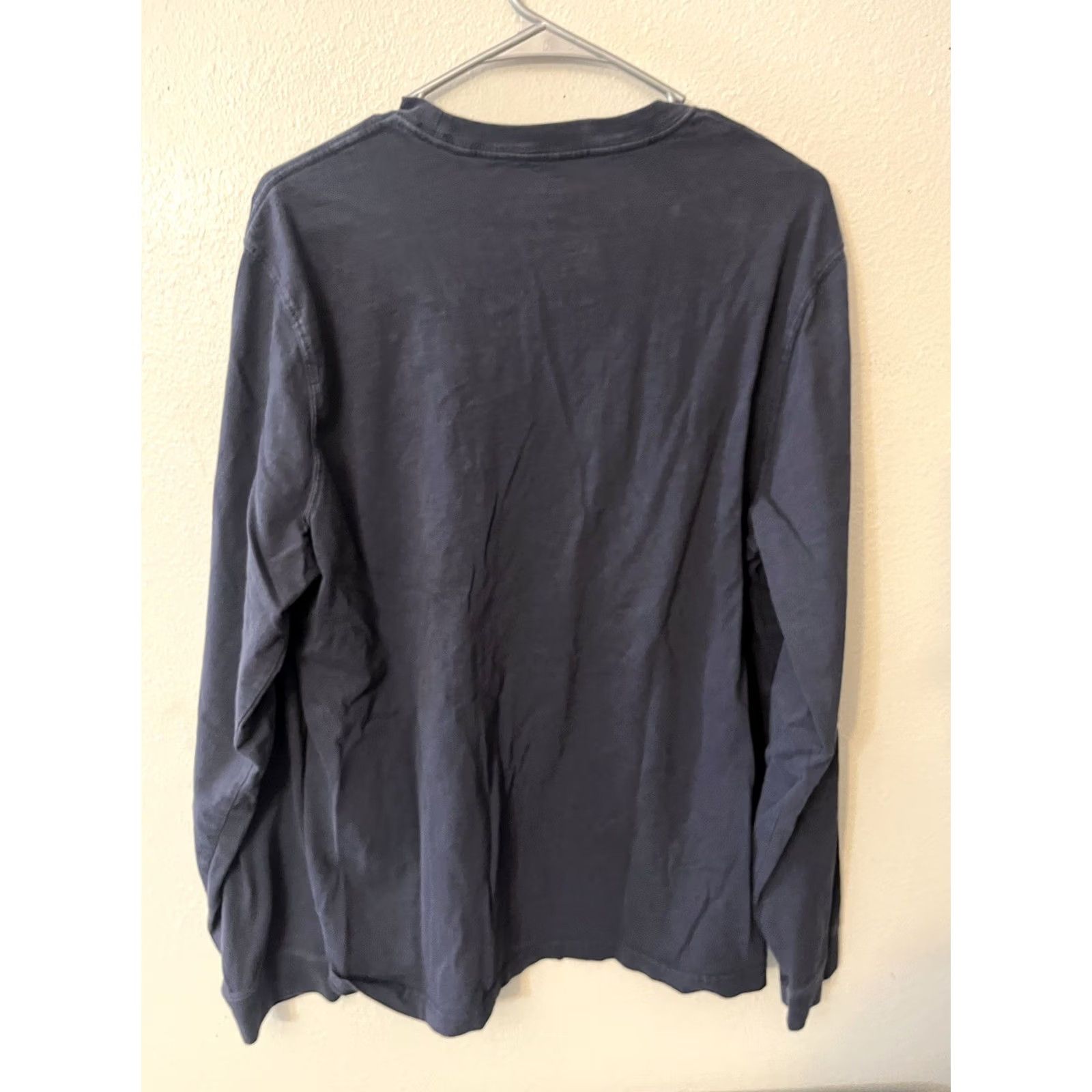 Vintage L.L. Bean T-Shirt Mens Size L Blue Fade Solid Crew Neck Long Sleeve Classic Outdoor Casual Size US L / EU 52-54 / 3 - 4 Thumbnail