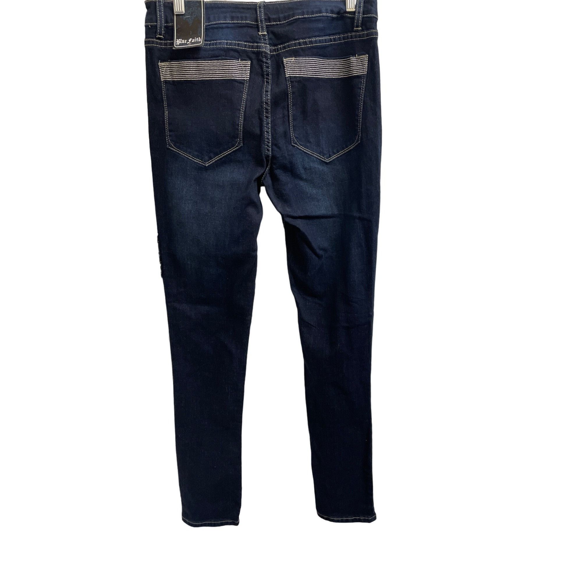 Other Blue Faith Women's Blue Jeans straight leg Size 8 SKU 1450 Size 30" / US 8 / IT 44 - 3 Thumbnail