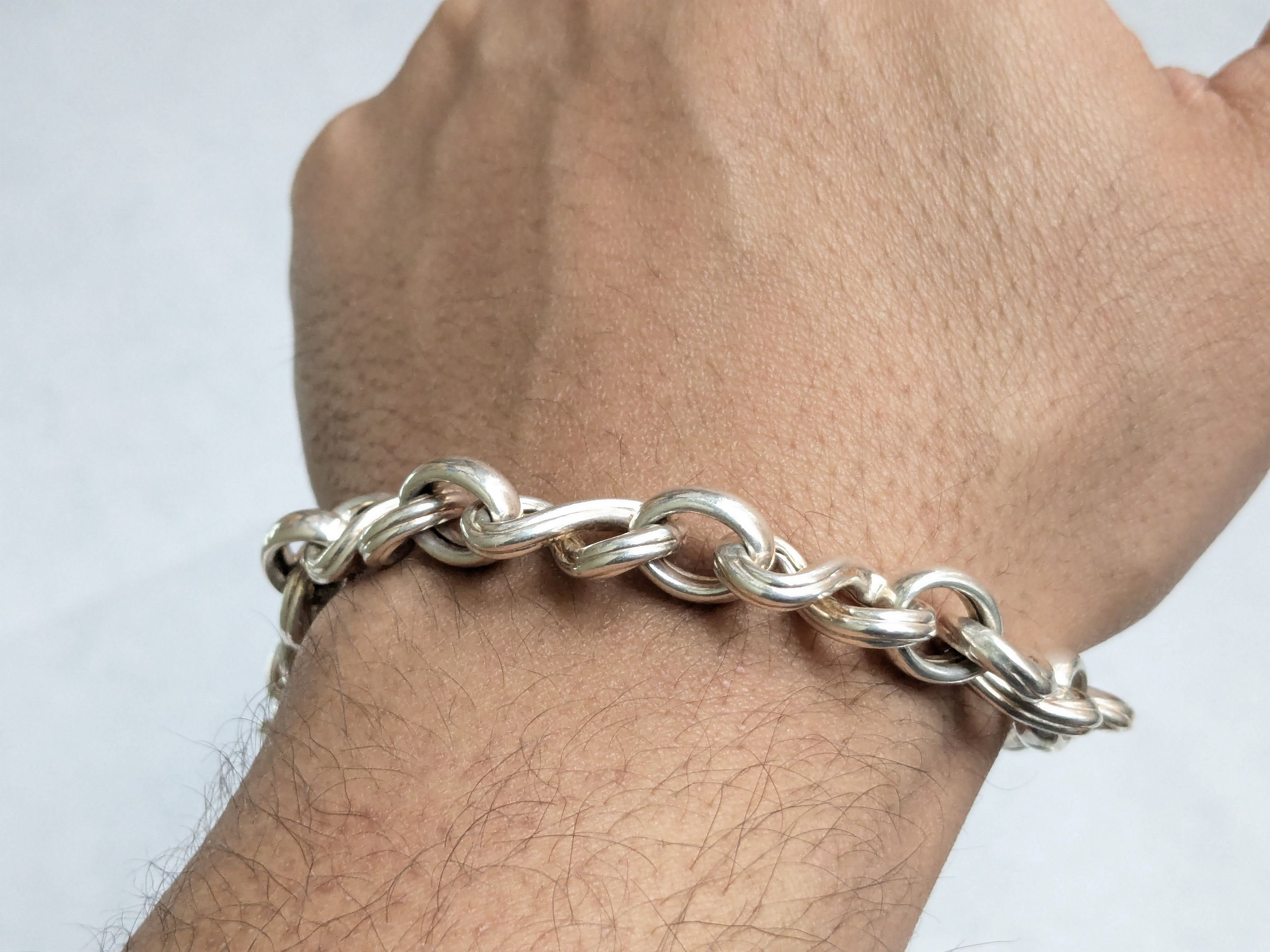 Jewelry Sterling Silver Bracelet Bow tie Infinity 7" Italy Size ONE SIZE - 14 Thumbnail