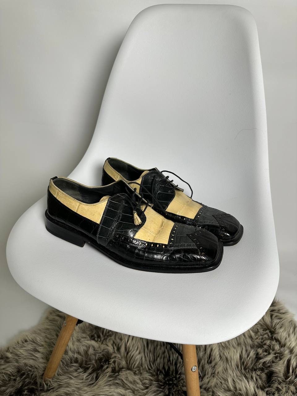 Leather × Vintage Vintage Crocodile Skin Leather Shoes Size US 12 / EU 45 - 3 Thumbnail