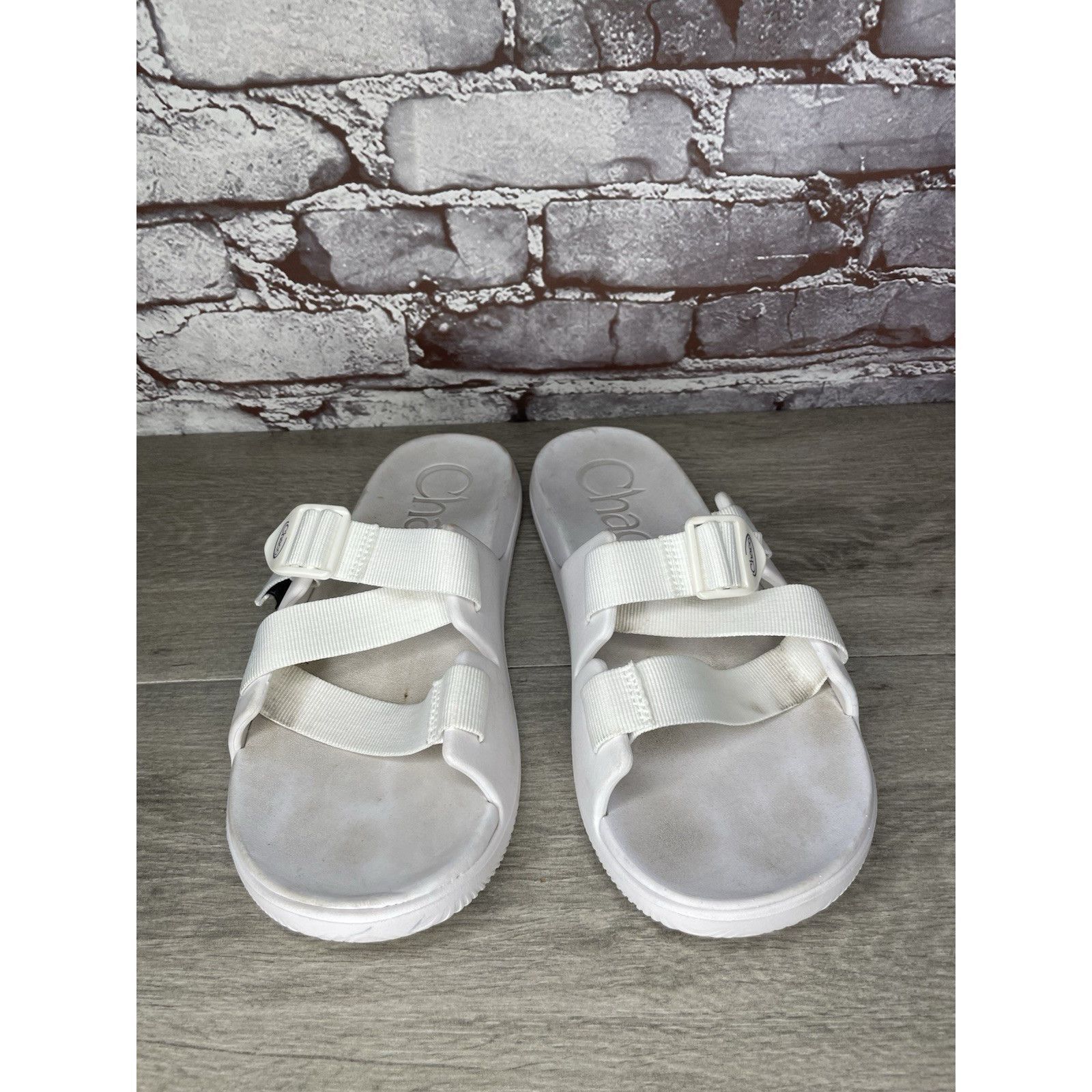 Chaco Chaco Chillo White Textile Synthetic Straps Slides Sandals W Size US 11 / IT 41 - 14 Thumbnail