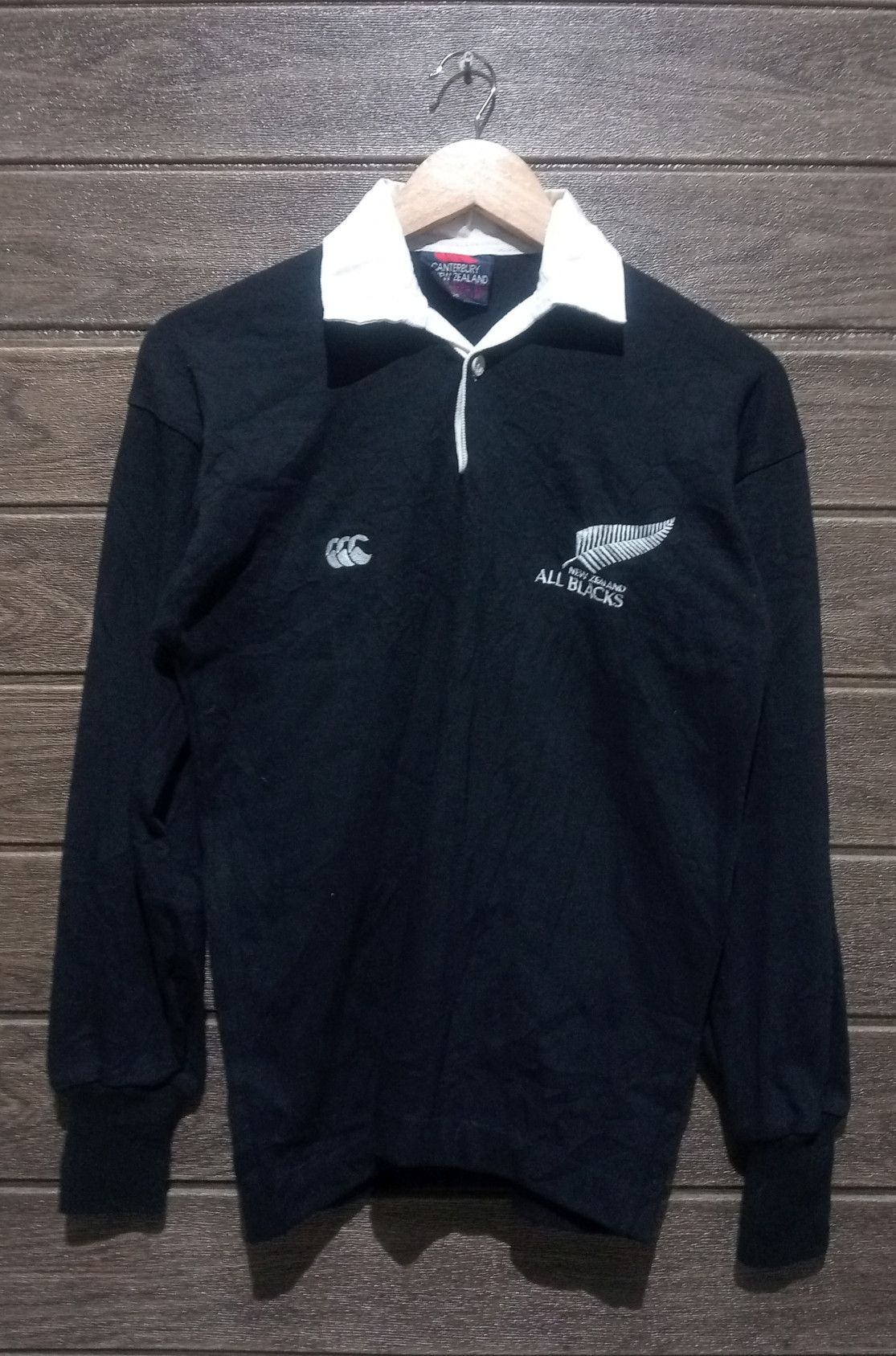 Canterbury of New Zealand Vintage '90s CoNZ All Blacks Team Polo Rugby Jersey Size US S / EU 44-46 / 1 - 1 Thumbnail