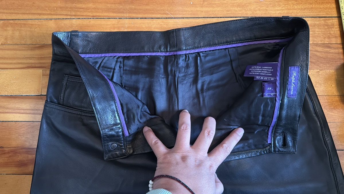 Ralph Lauren Purple Label Ralph Lauren Purple Label Leather Pants Jeans Size 32 Size US 32 / EU 48 - 13 Thumbnail