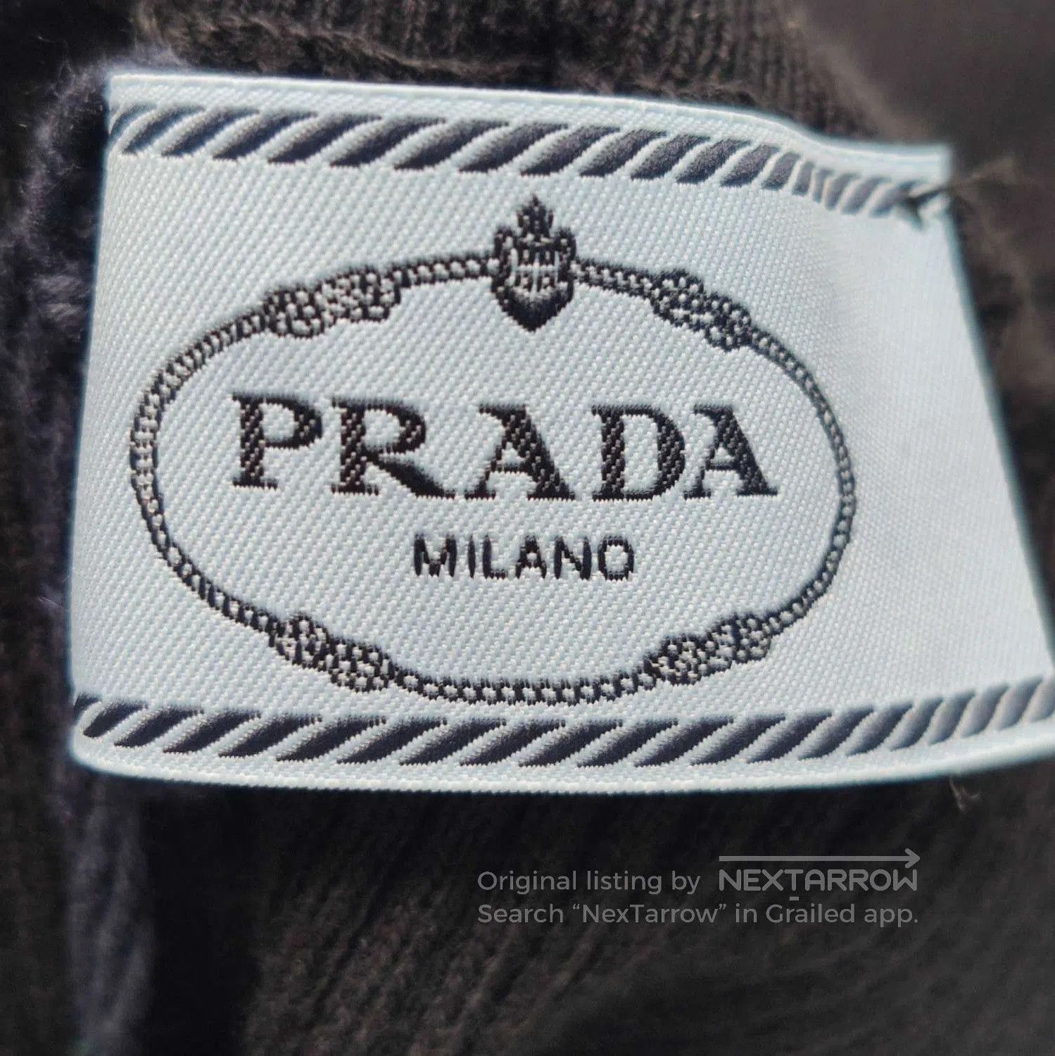 Prada Prada Black Cotton Ribbed Knit Sweater . Size M / US 6-8 / IT 42-44 - 4 Thumbnail