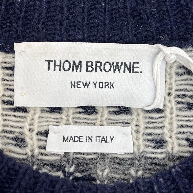 Thom Browne Thom Browne Size 42Dark Blue Elephant Wool Mohair Long Slee Size US XS / EU 42 / 0 - 5 Thumbnail