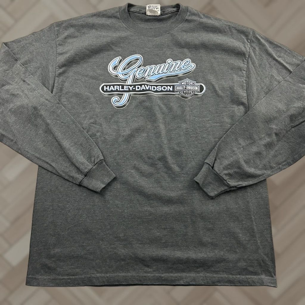 Harley Davidson Harley-Davidson Long Sleeve T Shirt Men XL Gray Motorcycle Shirt Size US XL / EU 56 / 4 - 1 Thumbnail