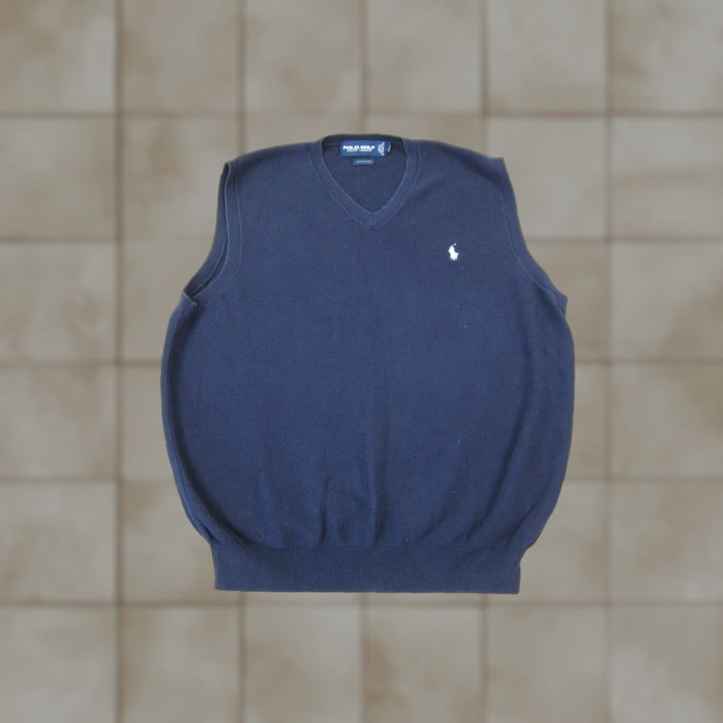 Polo Ralph Lauren Polo Ralph Lauren Vest Sweater Mens Large Blue Knit V-Neck Golf 90s Vintage Polo Ralph Lauren Vest Mens L Blue Knit V-Neck Golf 90s Vintage Size US L / EU 52-54 / 3 - 1 Thumbnail