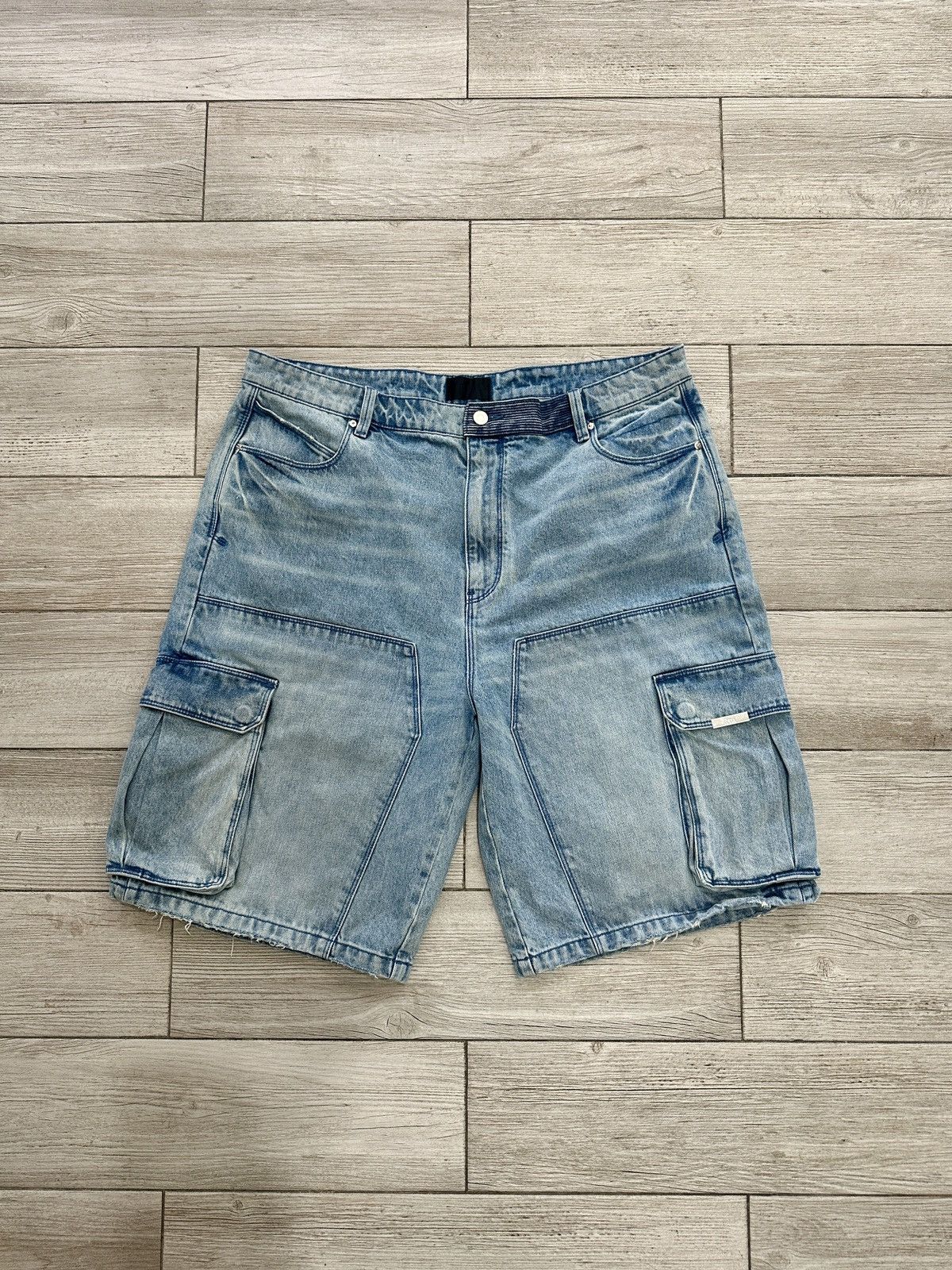 Joseph Light Wash Denim Cargo Shorts