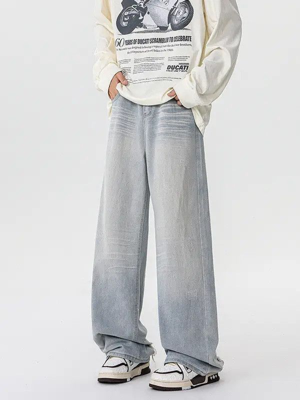 Japanese Brand Retro loose ripped micro flared jeans Size US 32 / EU 48 - 3 Thumbnail