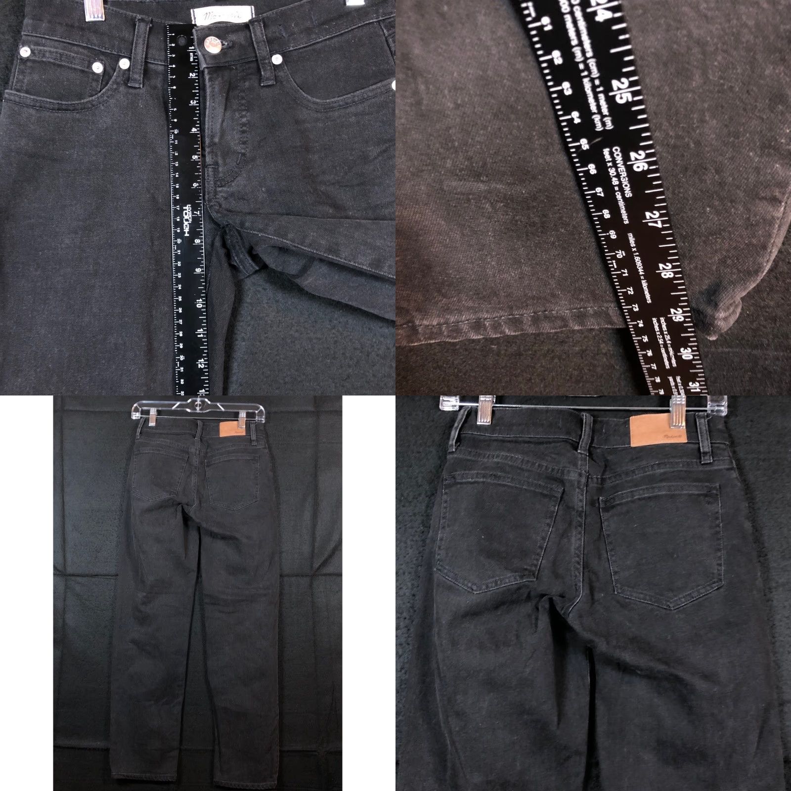 Madewell Madewell Womens Jeans Black Denim The Perfect Vintage Straight Stretch 23 Size 40" / US 18 - 8 Thumbnail
