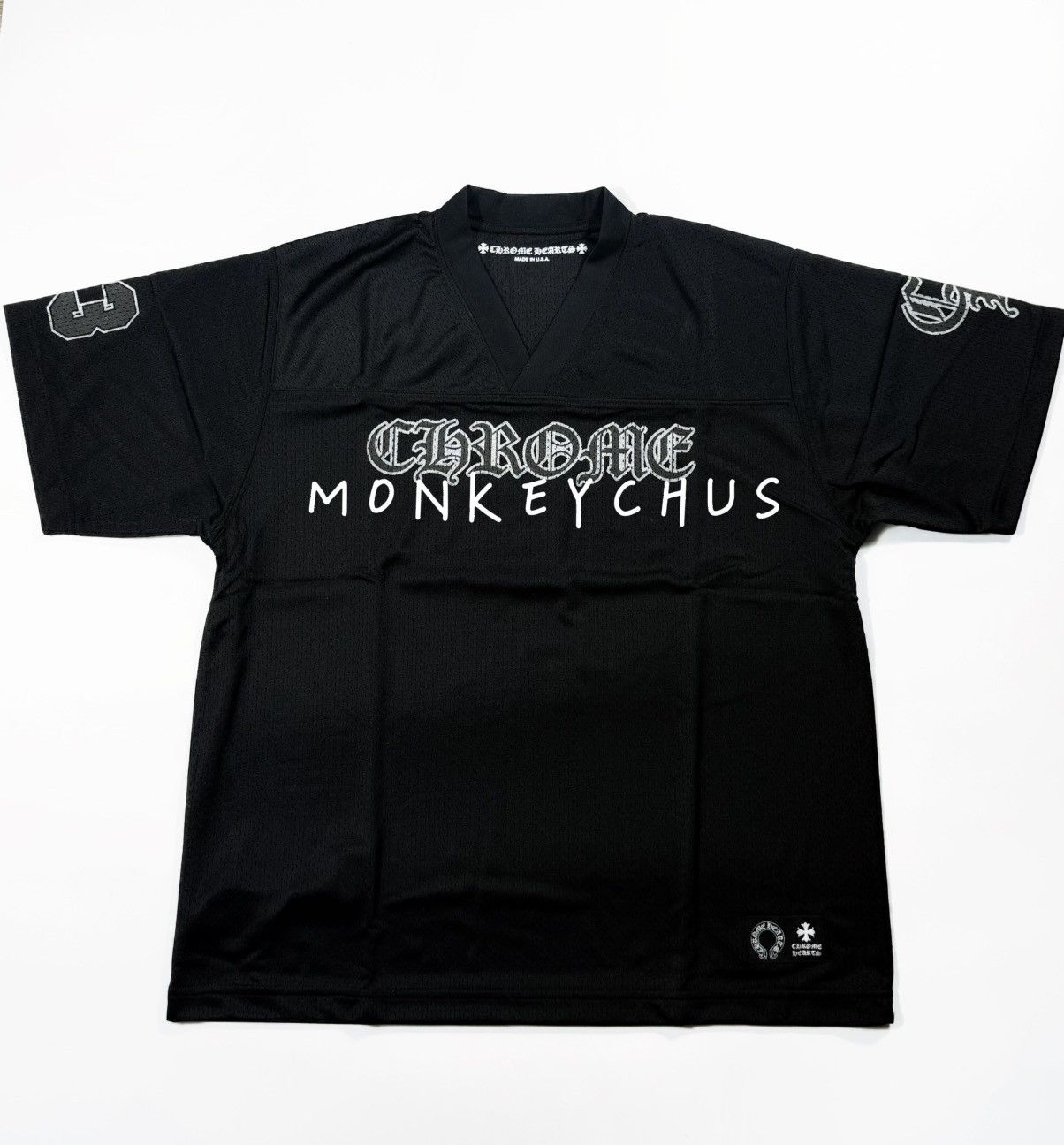 Chrome Hearts 🔥Chrome Hearts Black Jersey Mesh Short Sleeve🔥 Size US M / EU 48-50 / 2 - 1 Thumbnail