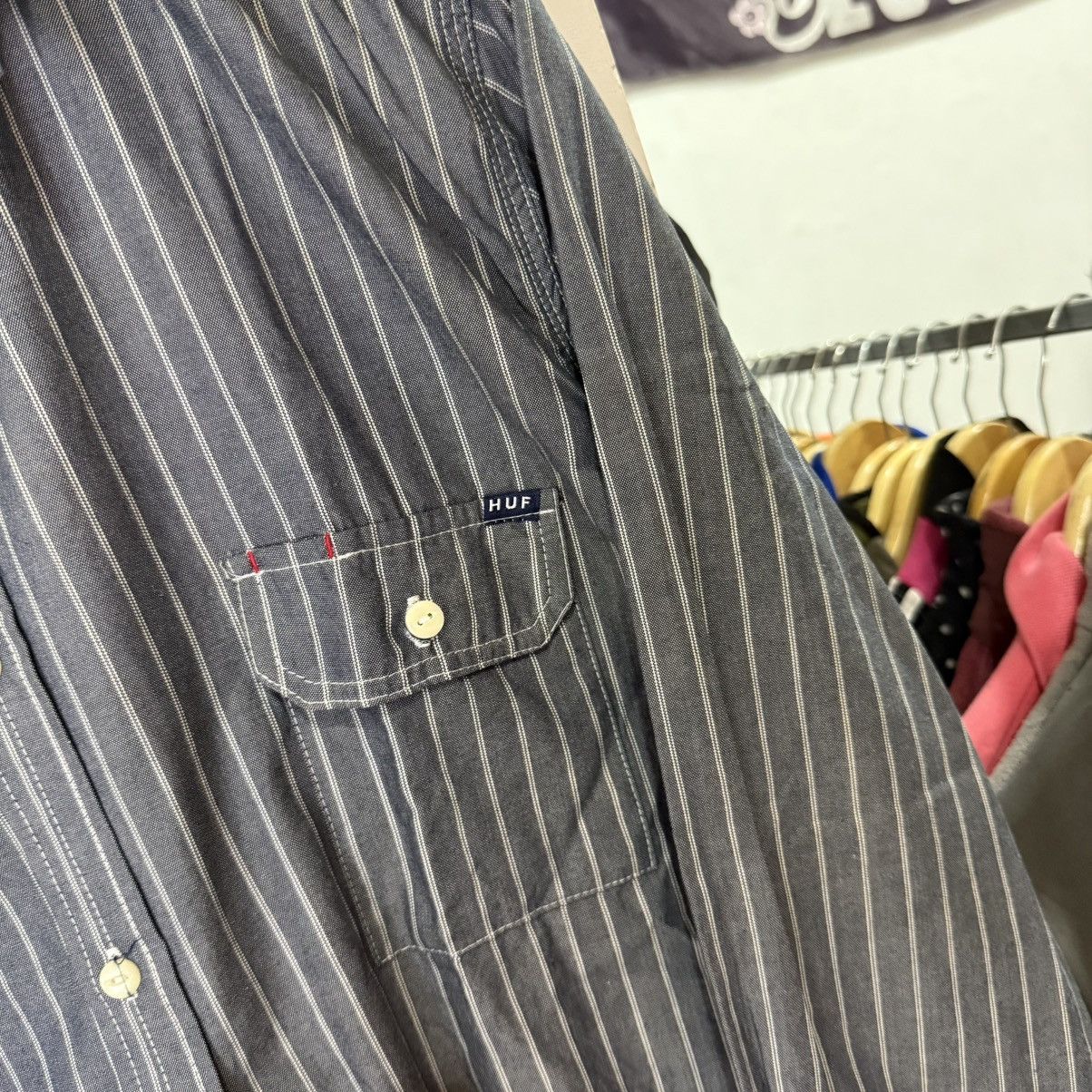 Huf HUF stripe hickory two pocket outer button up Size US M / EU 48-50 / 2 - 4 Thumbnail
