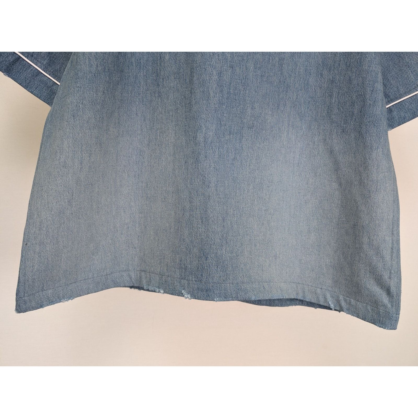 Amiri o1rshd1 Sunfaded Baseball Shirt Perfect in Indigo Blue Size US XL / EU 56 / 4 - 8 Thumbnail