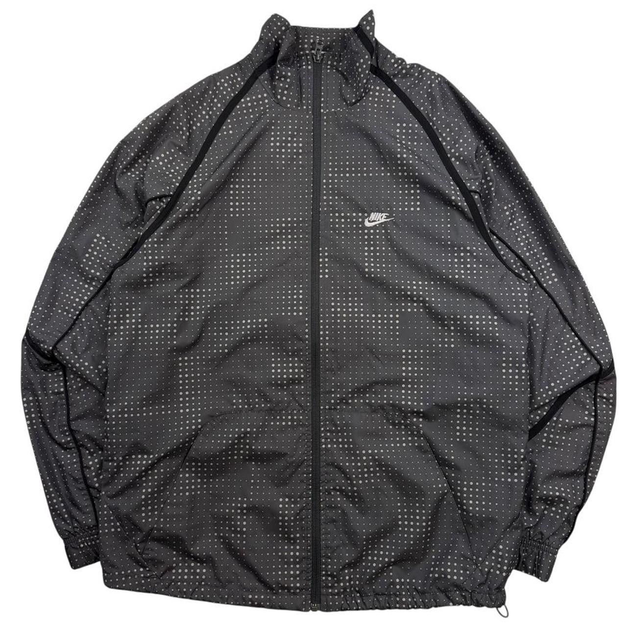 Nike Vintage 2000s Nike Zip Up Track Jacket Grid Design - Small Size US S / EU 44-46 / 1 - 1 Thumbnail