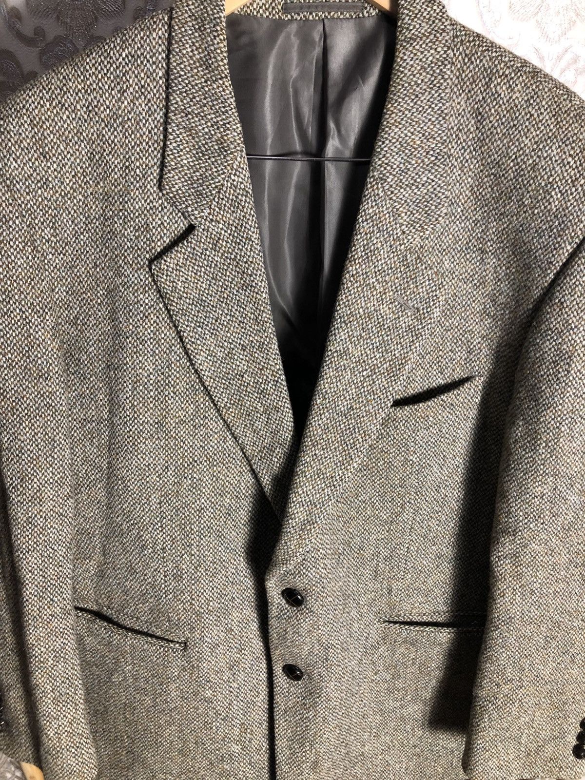 Harris Tweed × Vintage VERY RARE HARRIS TWEED DESIGNER BLAZER CASUAL ENGLAND 90s Size 46R - 3 Thumbnail