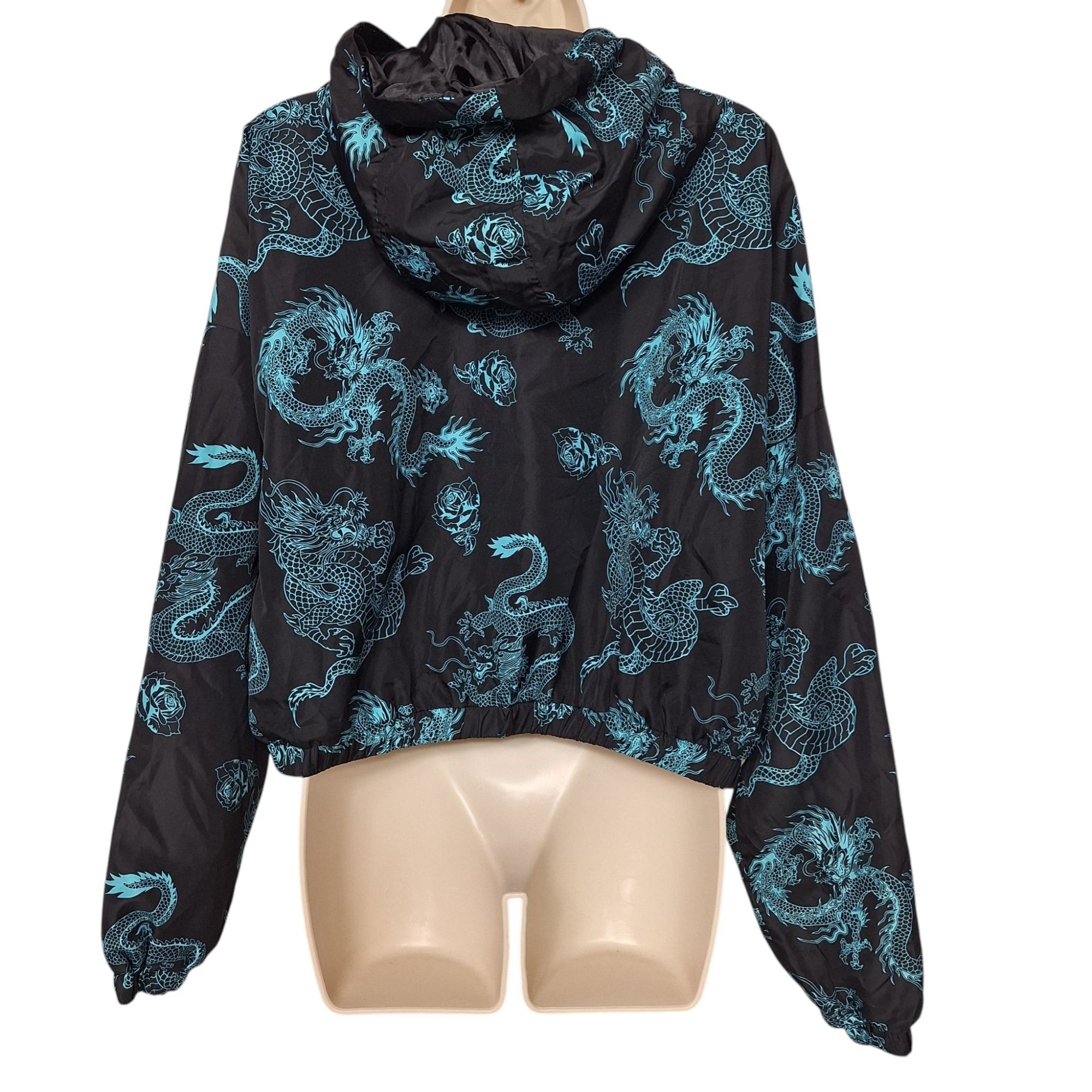 rue21 Rue21 Dragon Windbreaker Jacket XL Cropped Streetwear Y2K Cy Size XL / US 12-14 / IT 48-50 - 3 Thumbnail