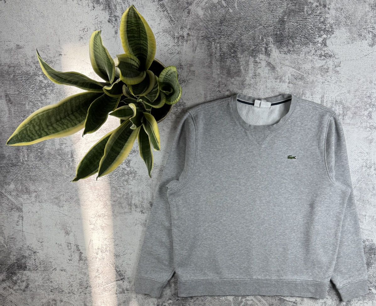 Lacoste Lacoste Sport Men’s Cotton XL FR 6 Crew Neck Gray Basic Sweatshirt Pullover Size US XL / EU 56 / 4 - 1 Thumbnail