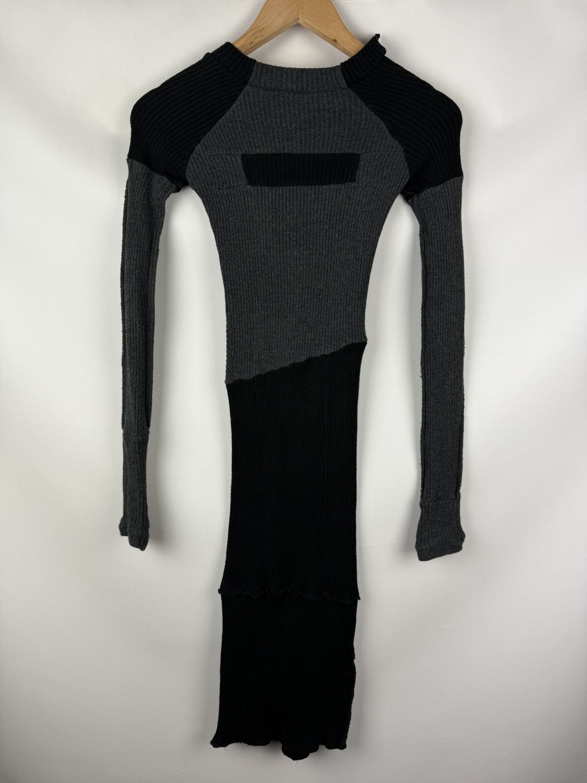 Demobaza Demobaza Avant-garde Ribbed Bodycon LS Sweater Dress Size S / US 4 / IT 40 - 14 Thumbnail