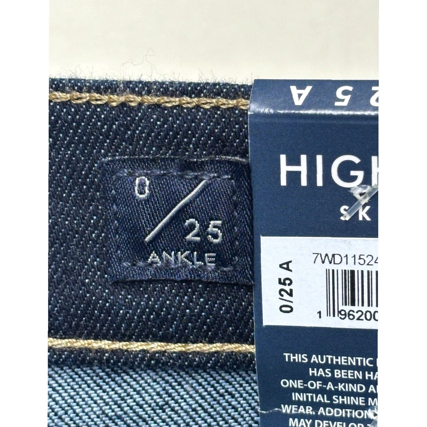 Lucky Brand Lucky Brand Bridgette High Rise Skinny Jeans Women Dark Wash 25 Inseam 27 Button Fly 5-Pocket Denim Comfort Stretch NWT Size 42" / US 20 - 6 Thumbnail