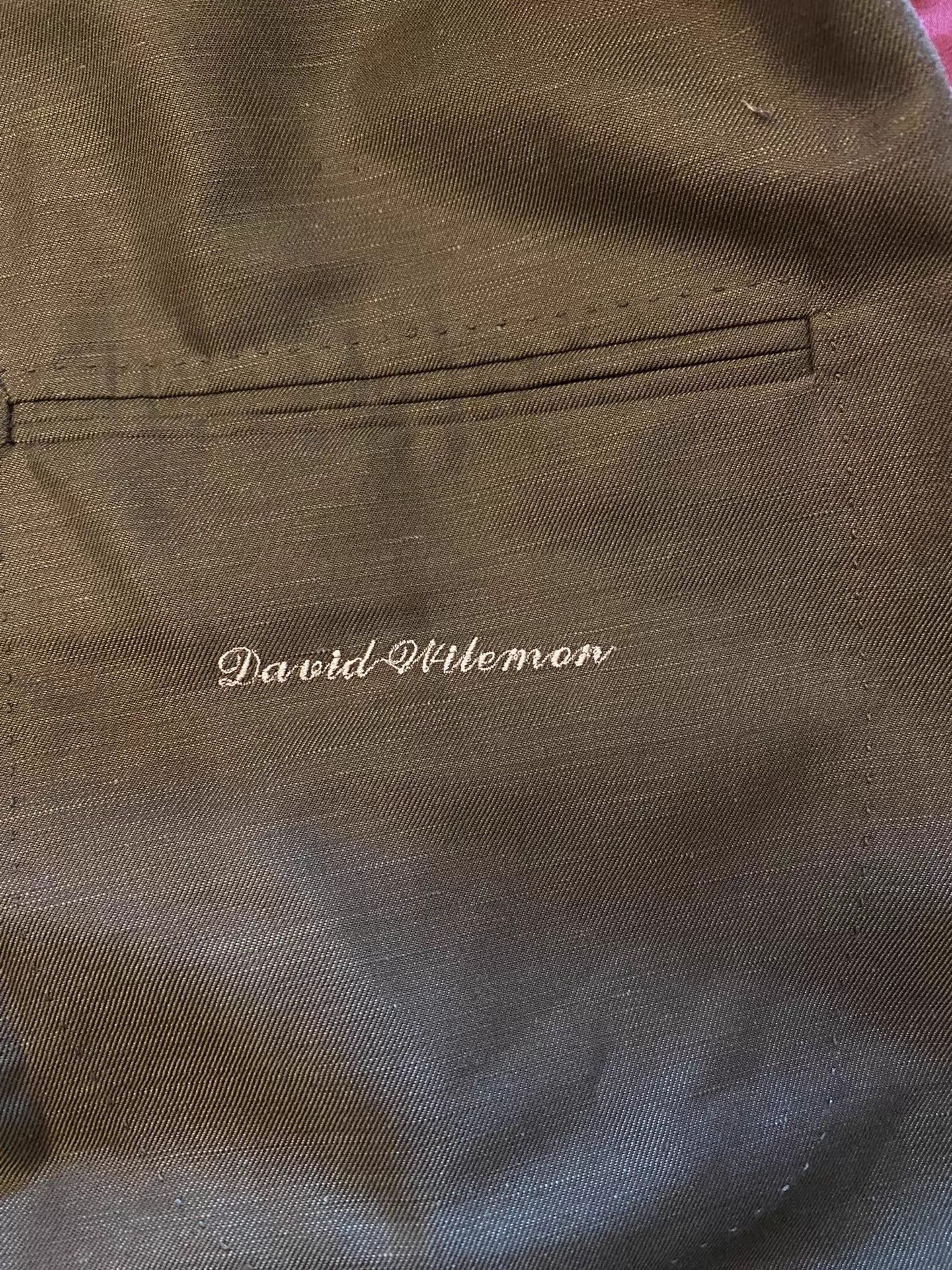 Luigi Bianchi LBM Handmade Linen Two-Piece Suit Avocado Green Size 48R - 8 Thumbnail